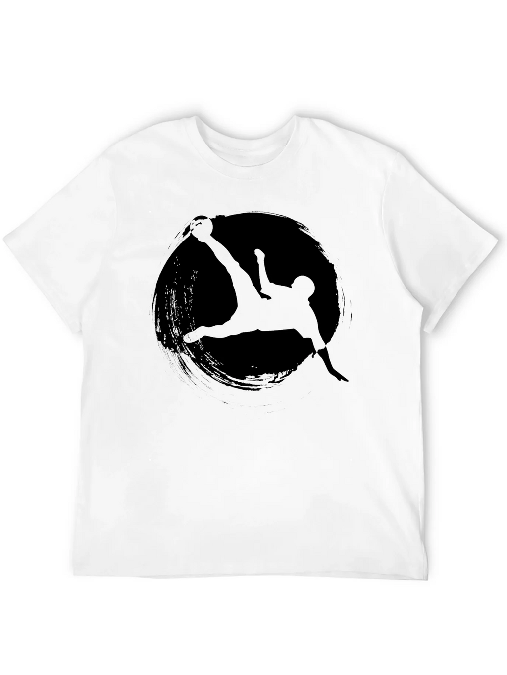 Soccer Silhouette Graphic Tee - Black Cotton T-Shirt product image 11