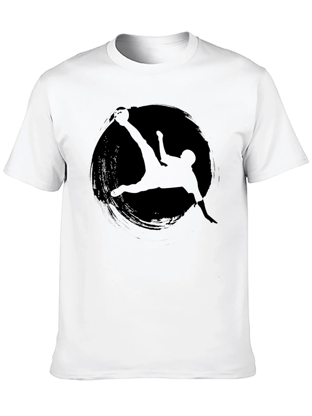 Soccer Silhouette Graphic Tee - Black Cotton T-Shirt product image 9