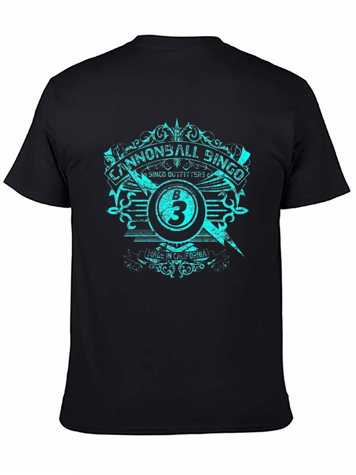 Cannonball Bingo Black T-Shirt with Graphic Design product image 4