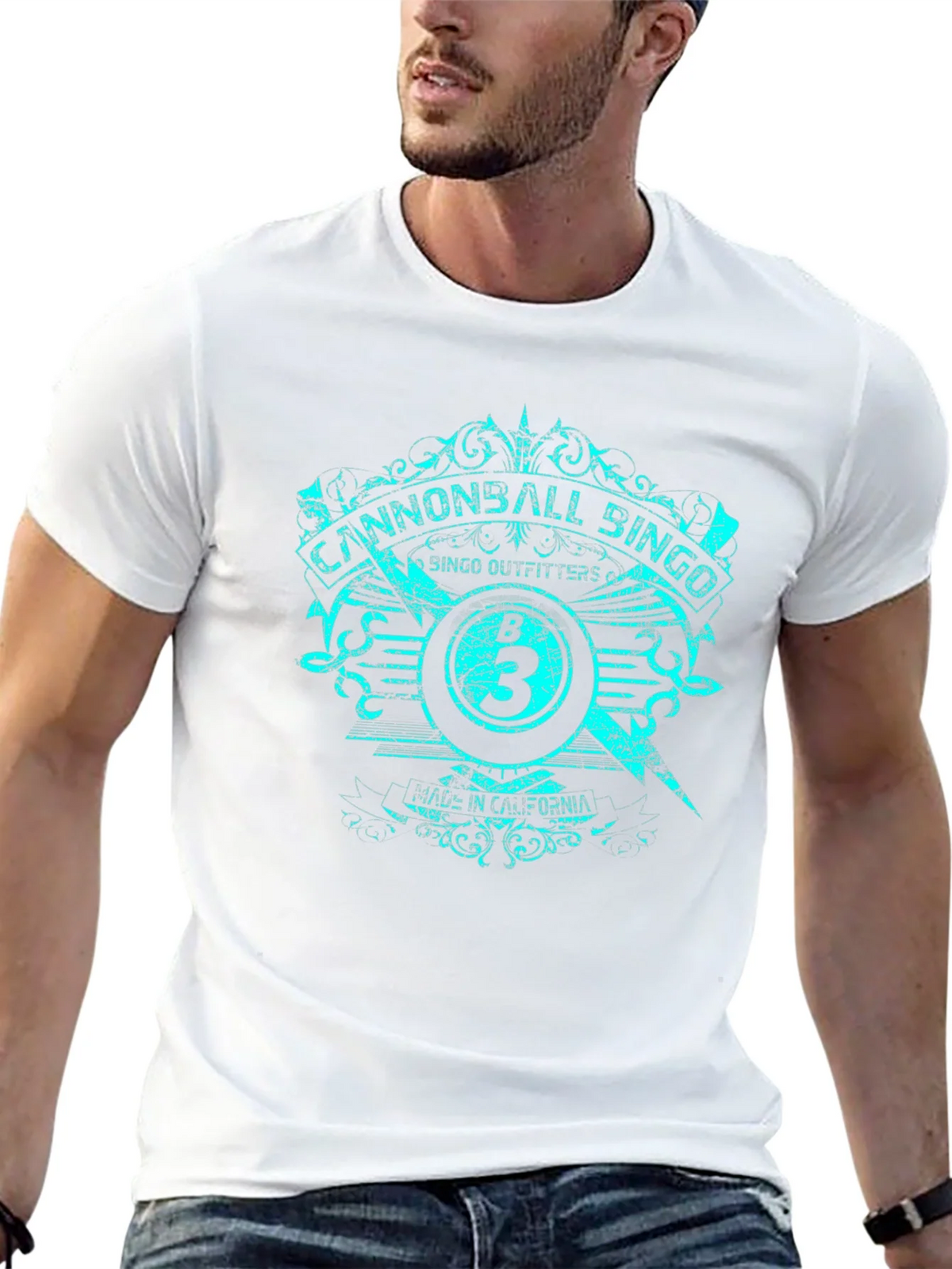 Cannonball Bingo Black T-Shirt with Graphic Design product image 12