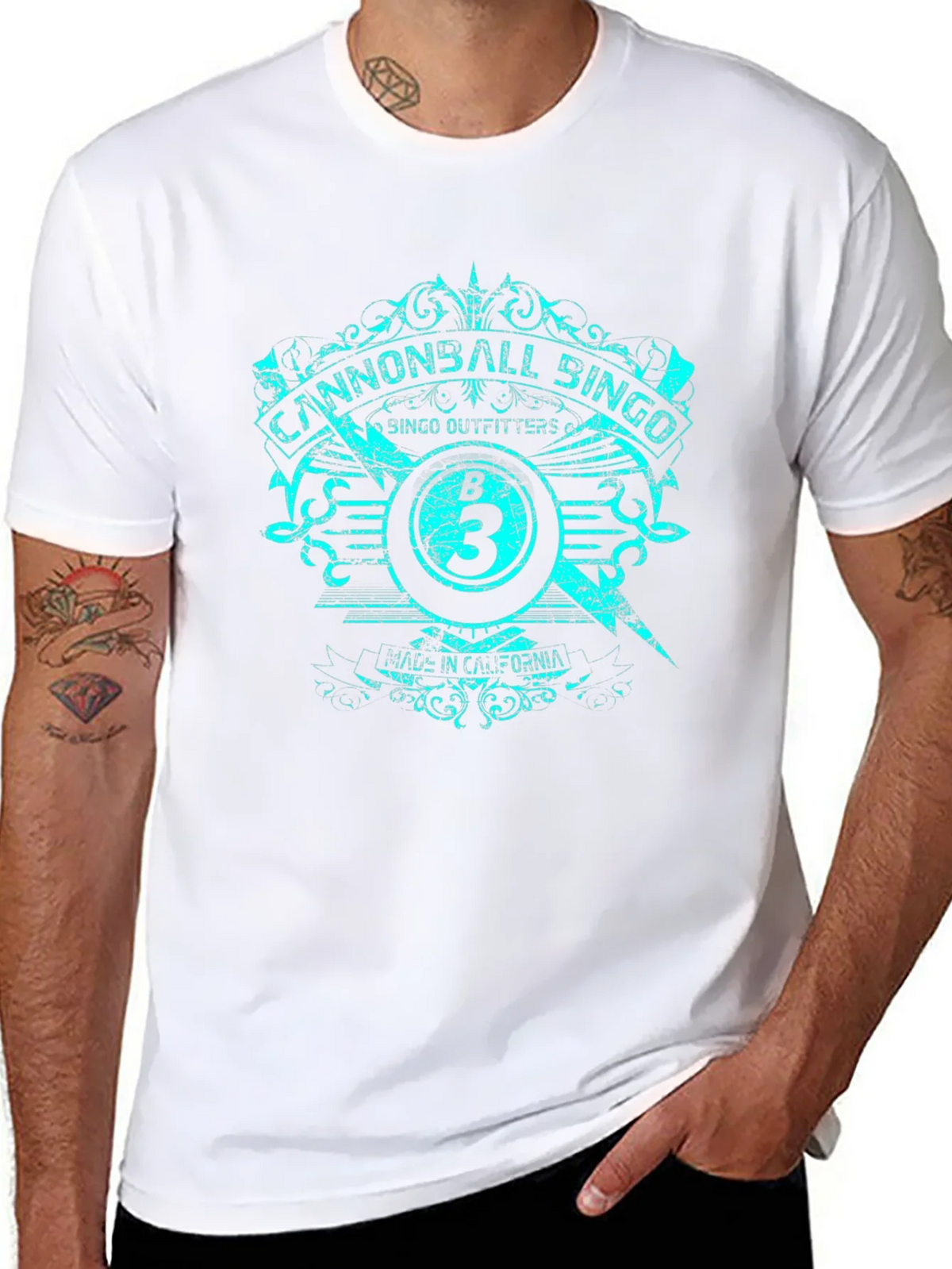 Cannonball Bingo Black T-Shirt with Graphic Design product image 7