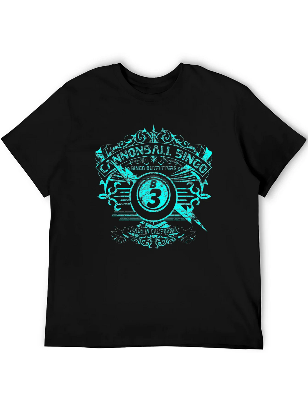 Cannonball Bingo Black T-Shirt with Graphic Design product image 5