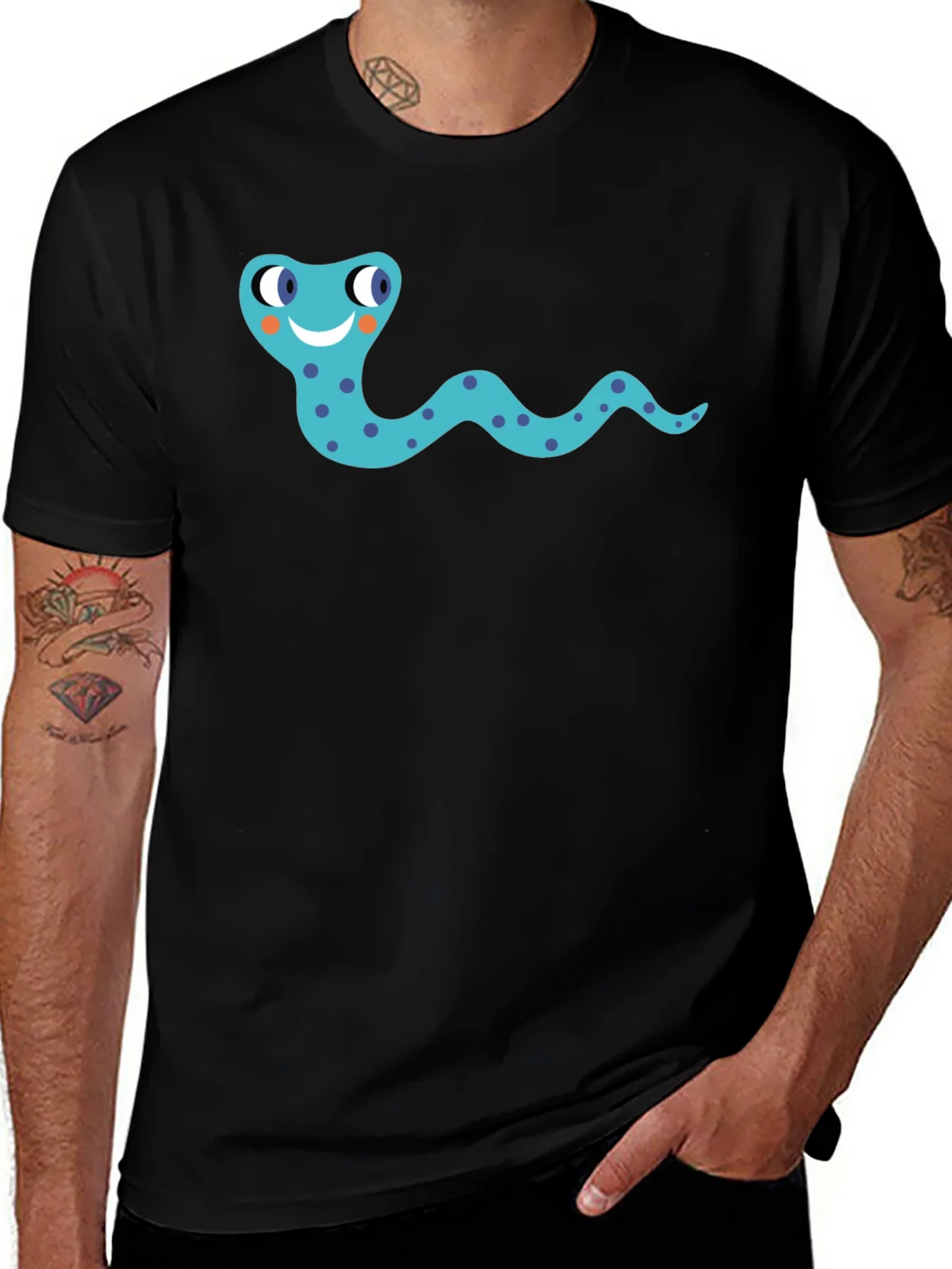 Snake Graphic Black T-Shirt product image 1