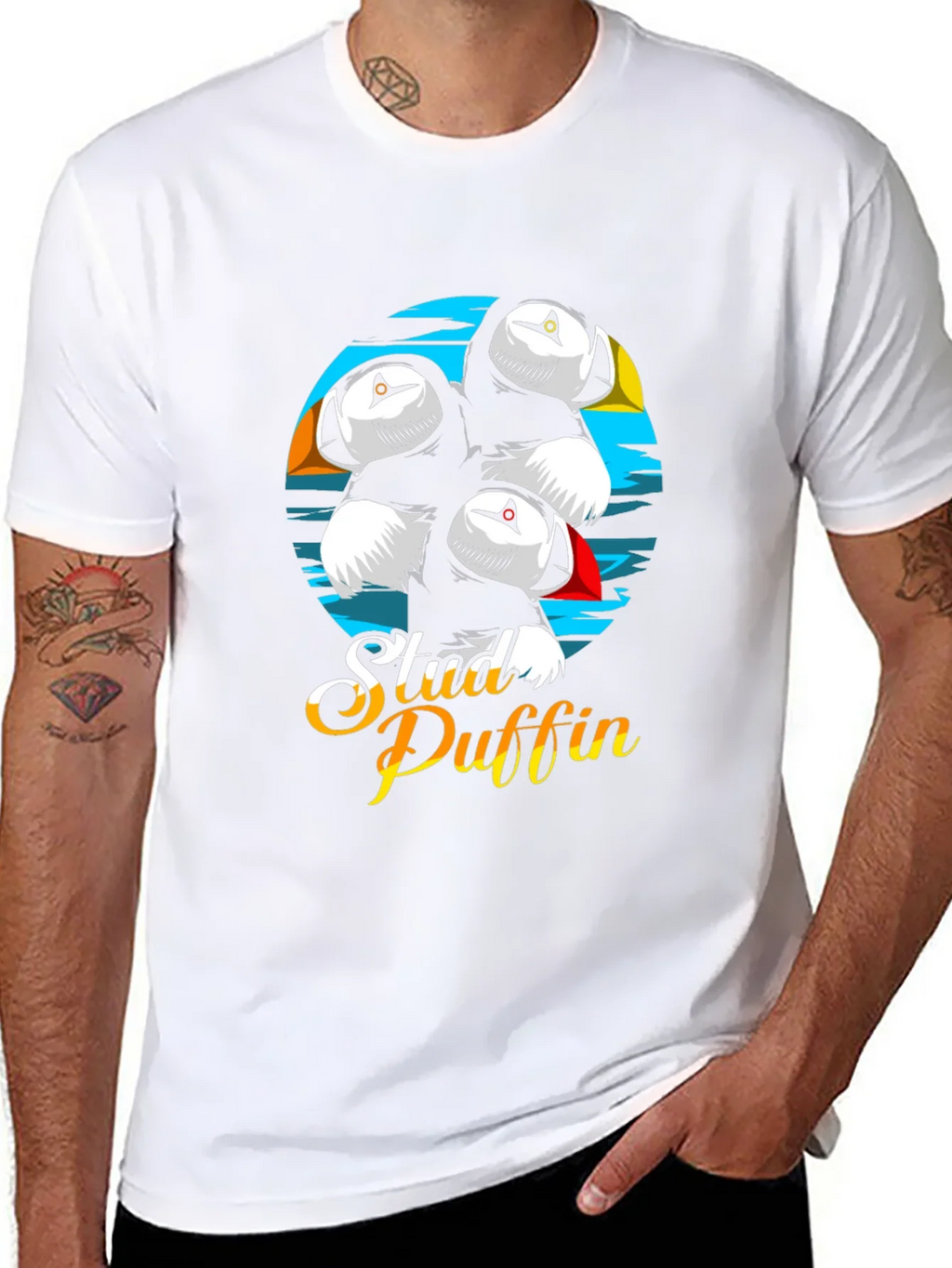 Stud Puffin Graphic Tee - Black T-Shirt product image 7