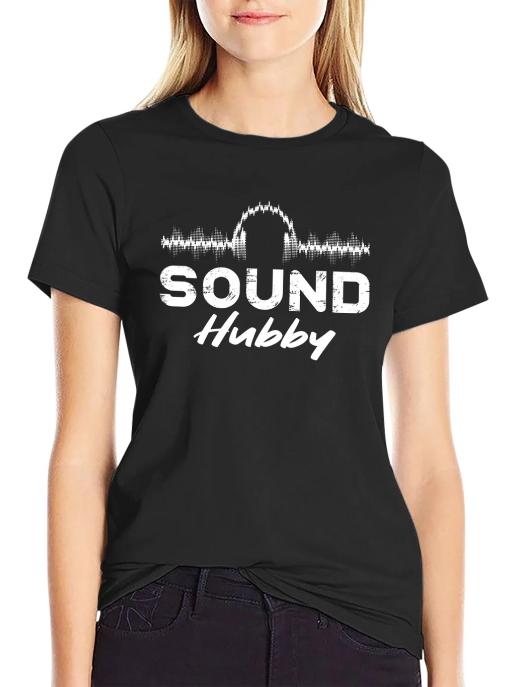 Sound Hubby Black Graphic T-Shirt product image 2