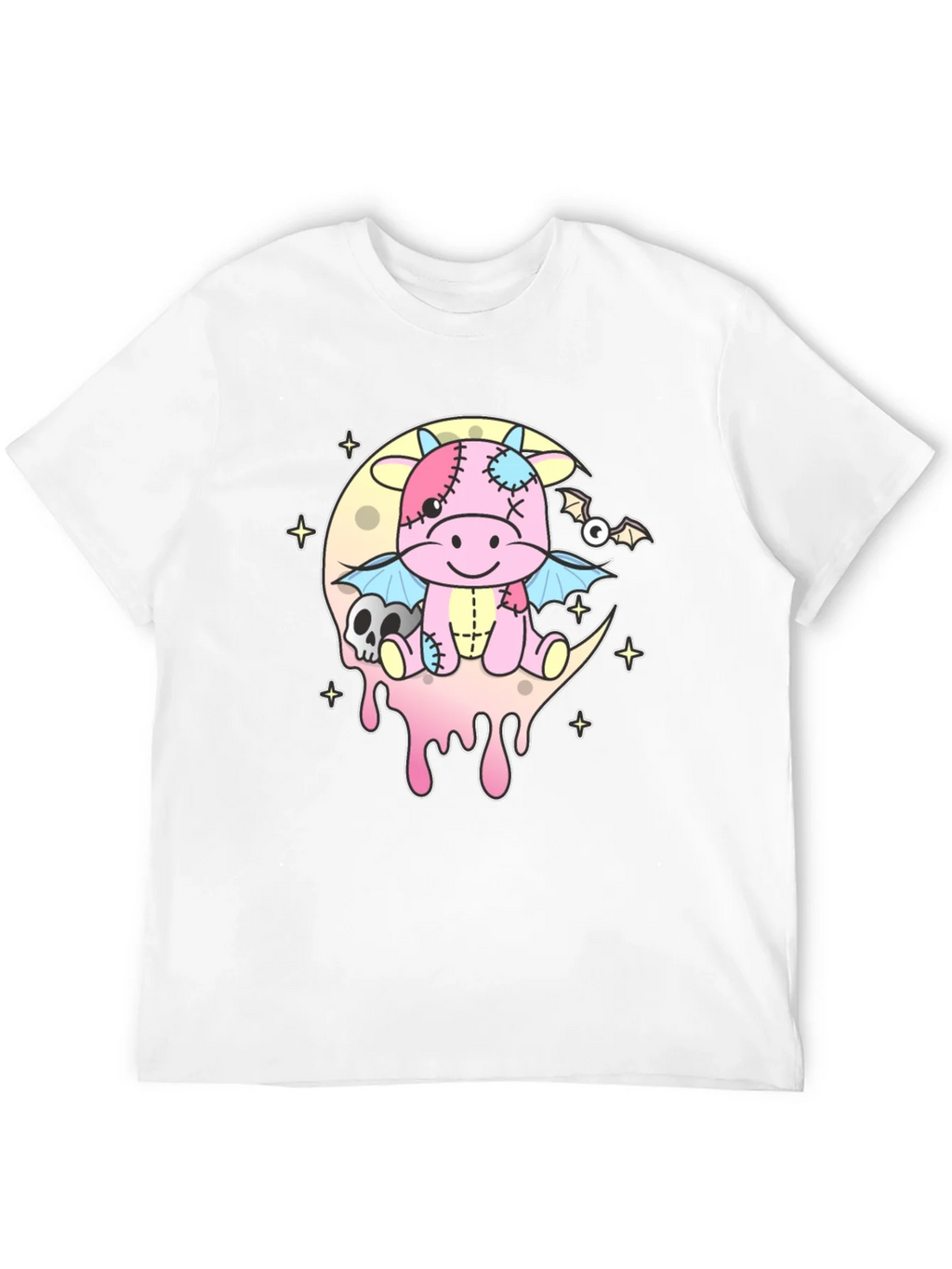 Pastel Goth Dragon Cow Graphic Tee - Kawaii Creepy Cute product image 11