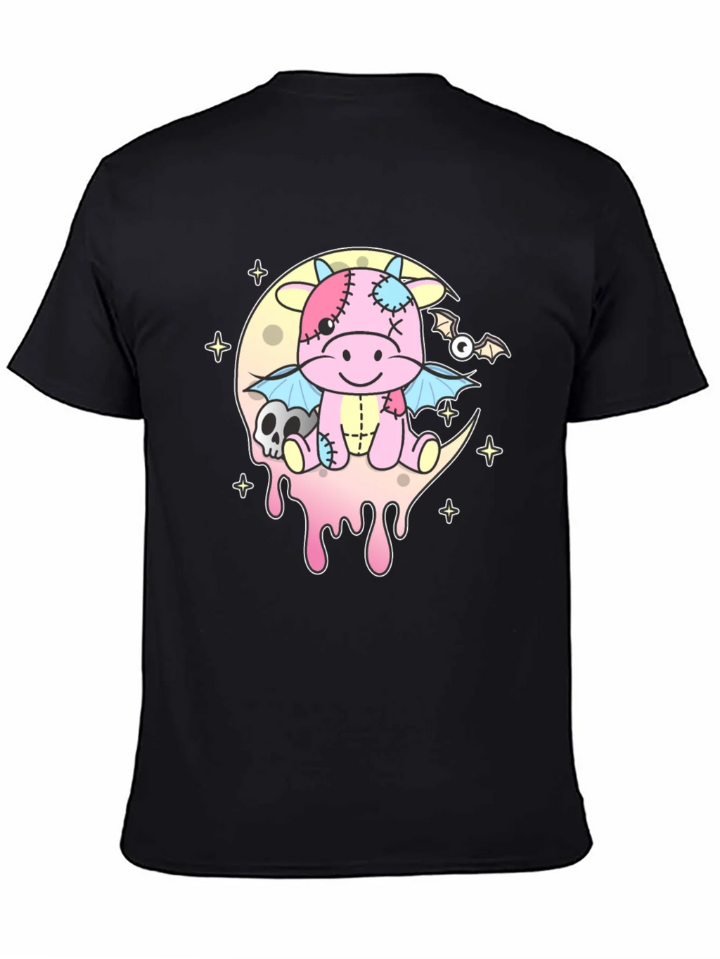 Pastel Goth Dragon Cow Graphic Tee - Kawaii Creepy Cute product image 4