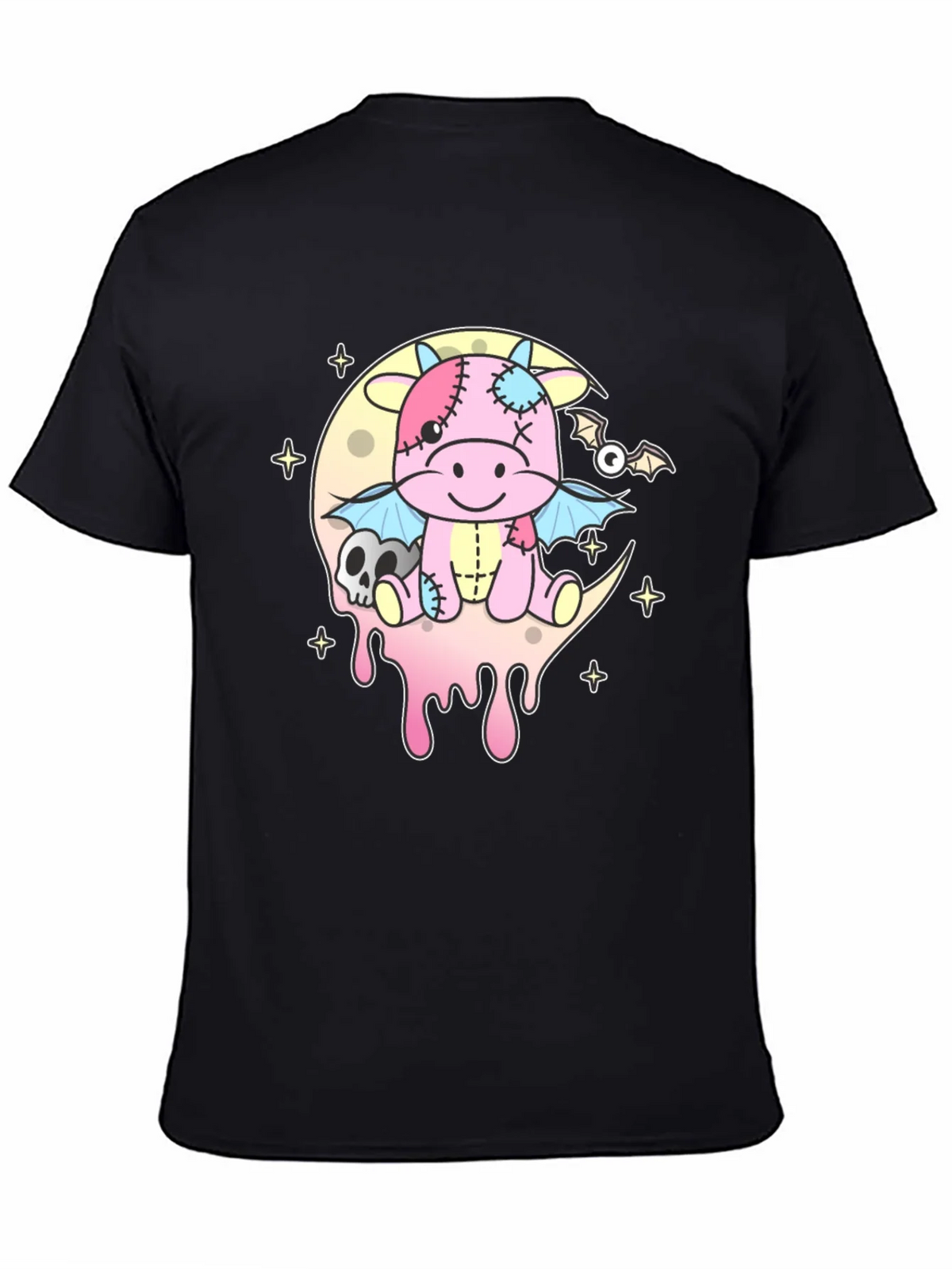Pastel Goth Dragon Cow Graphic Tee - Kawaii Creepy Cute product image 4