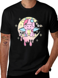 Pastel Goth Dragon Cow Graphic Tee - Kawaii Creepy Cute product image 1