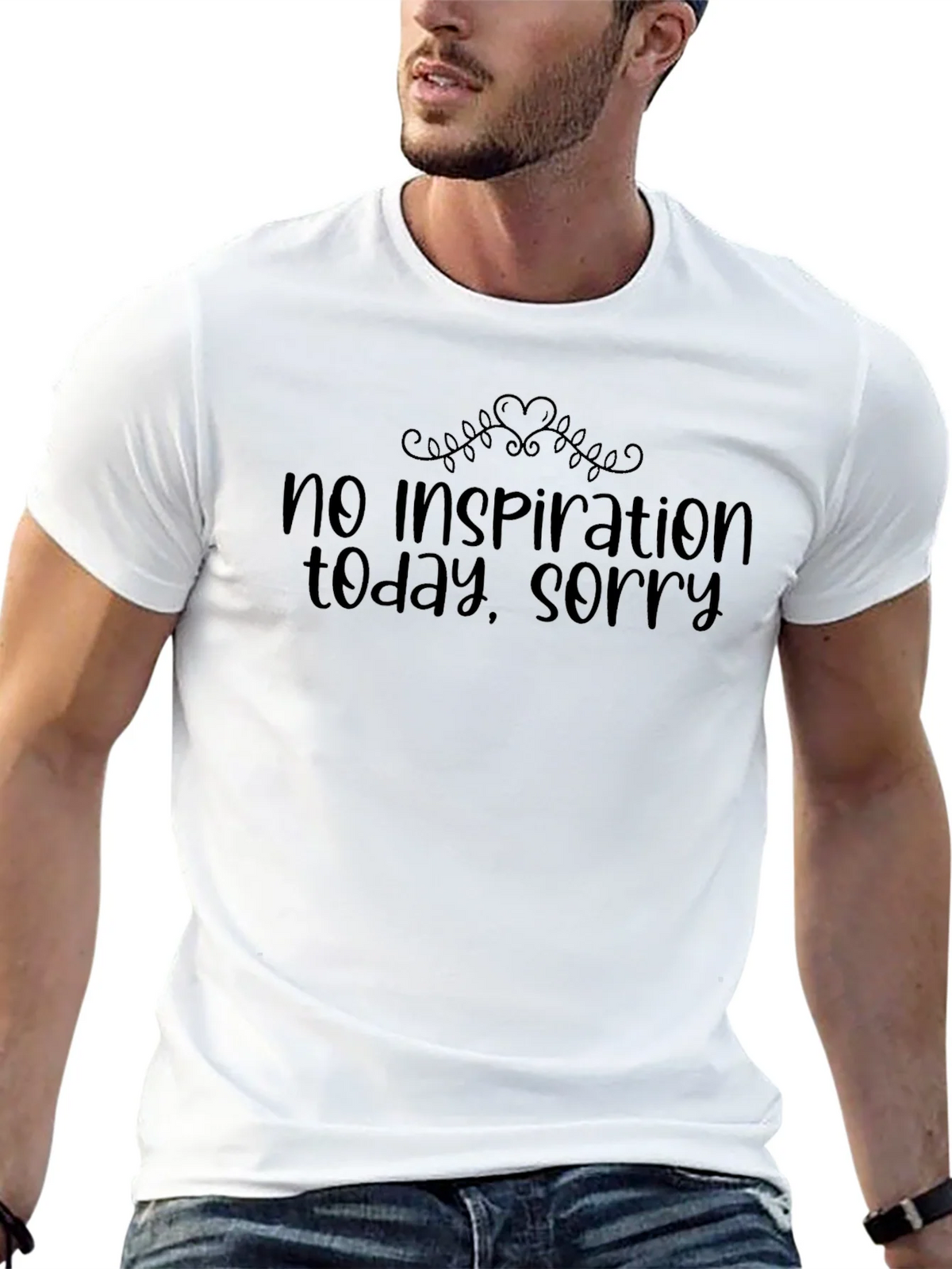 No Inspiration T-Shirt - Funny Graphic Tee product image 12