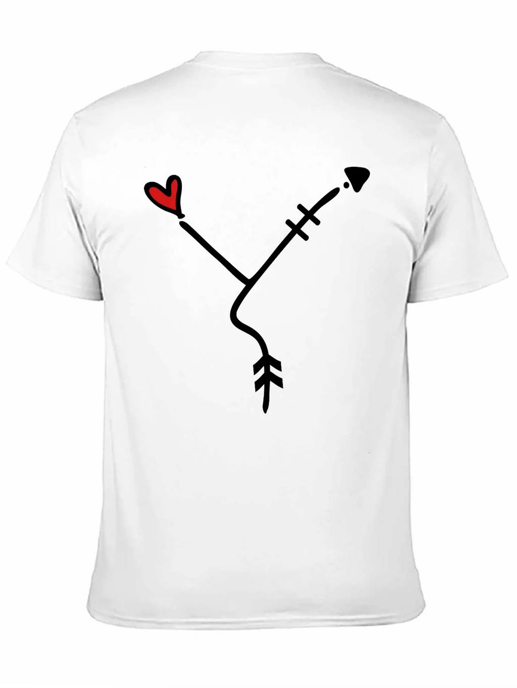 Heart Arrow Graphic Tee - Black Casual Shirt product image 10