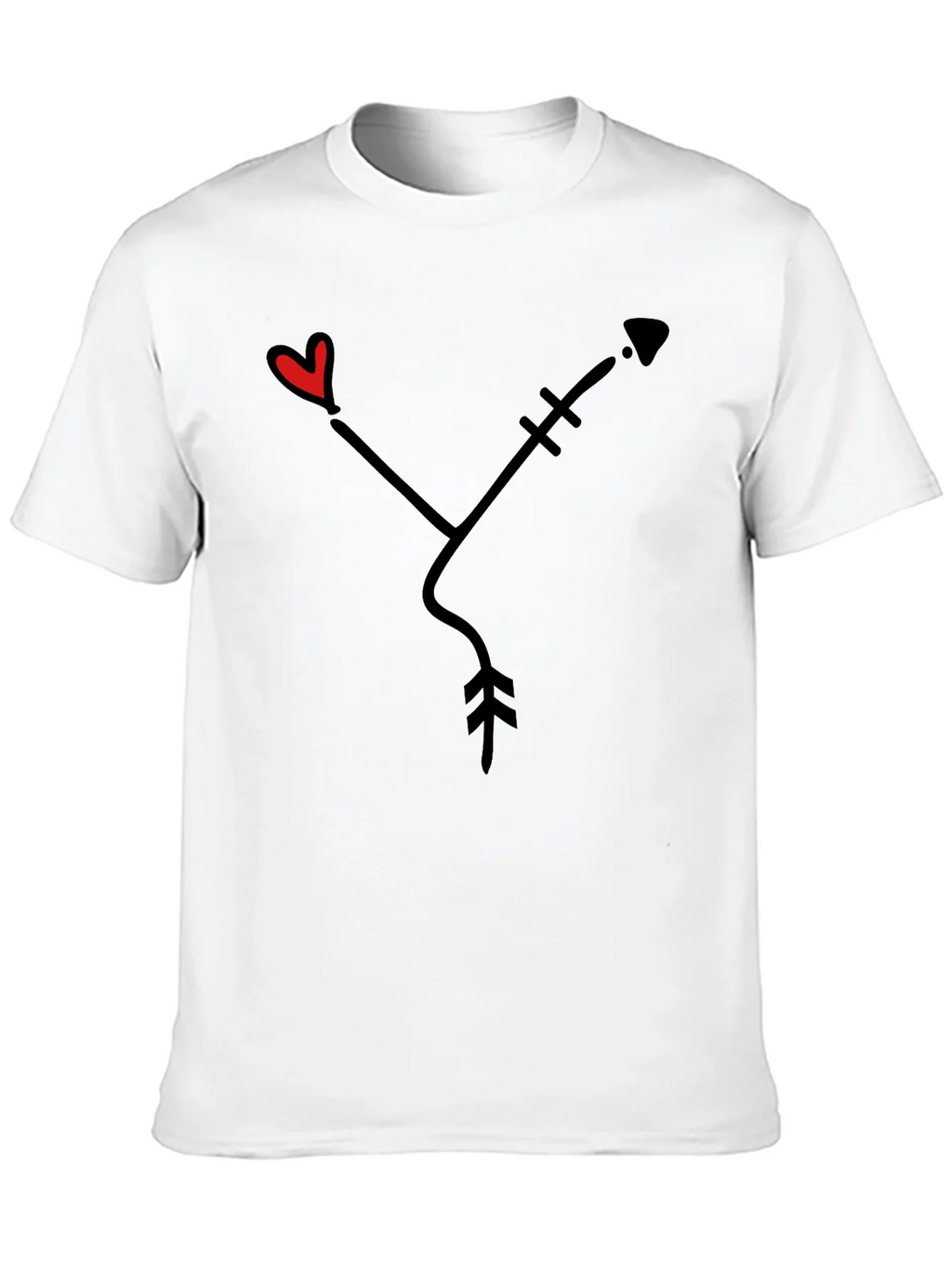 Heart Arrow Graphic Tee - Black Casual Shirt product image 9