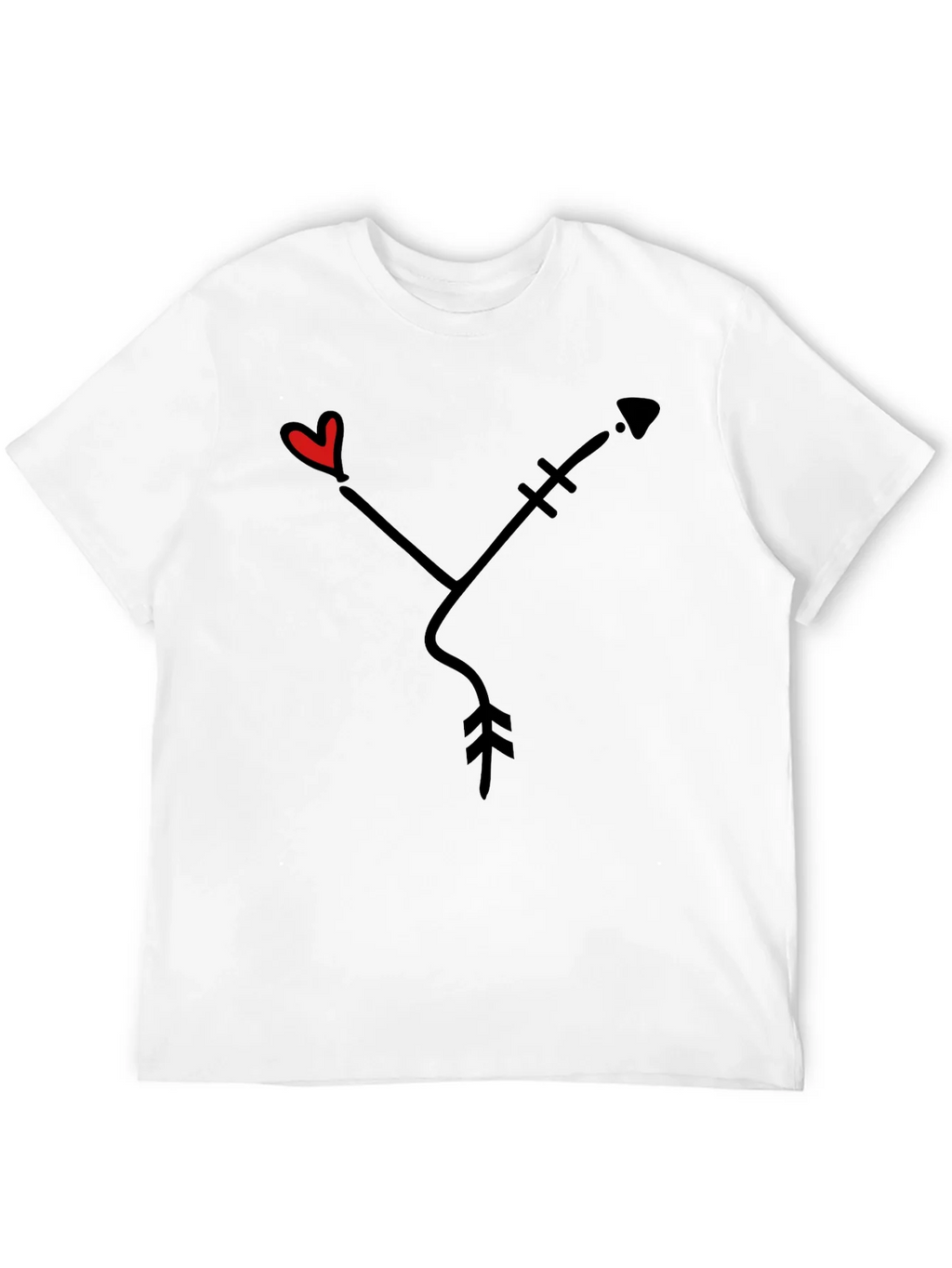 Heart Arrow Graphic Tee - Black Casual Shirt product image 11