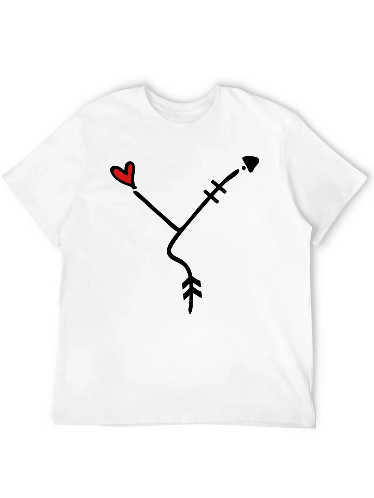 Heart Arrow Graphic Tee - Black Casual Shirt product image 11