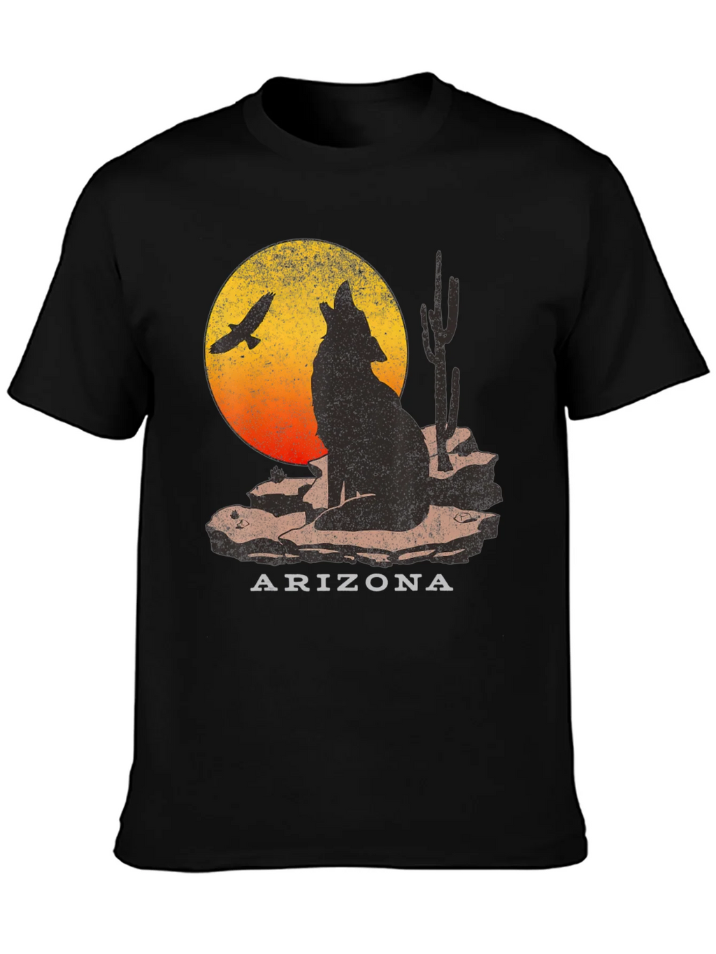 Arizona Desert Wolf Graphic T-Shirt product image 3