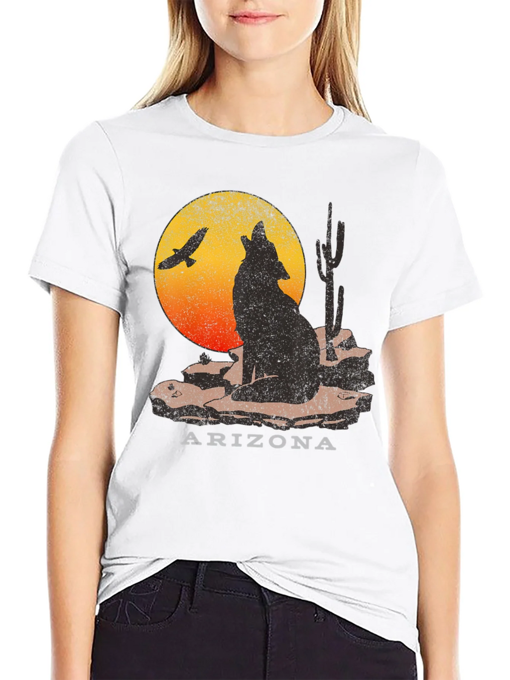 Arizona Desert Wolf Graphic T-Shirt product image 8