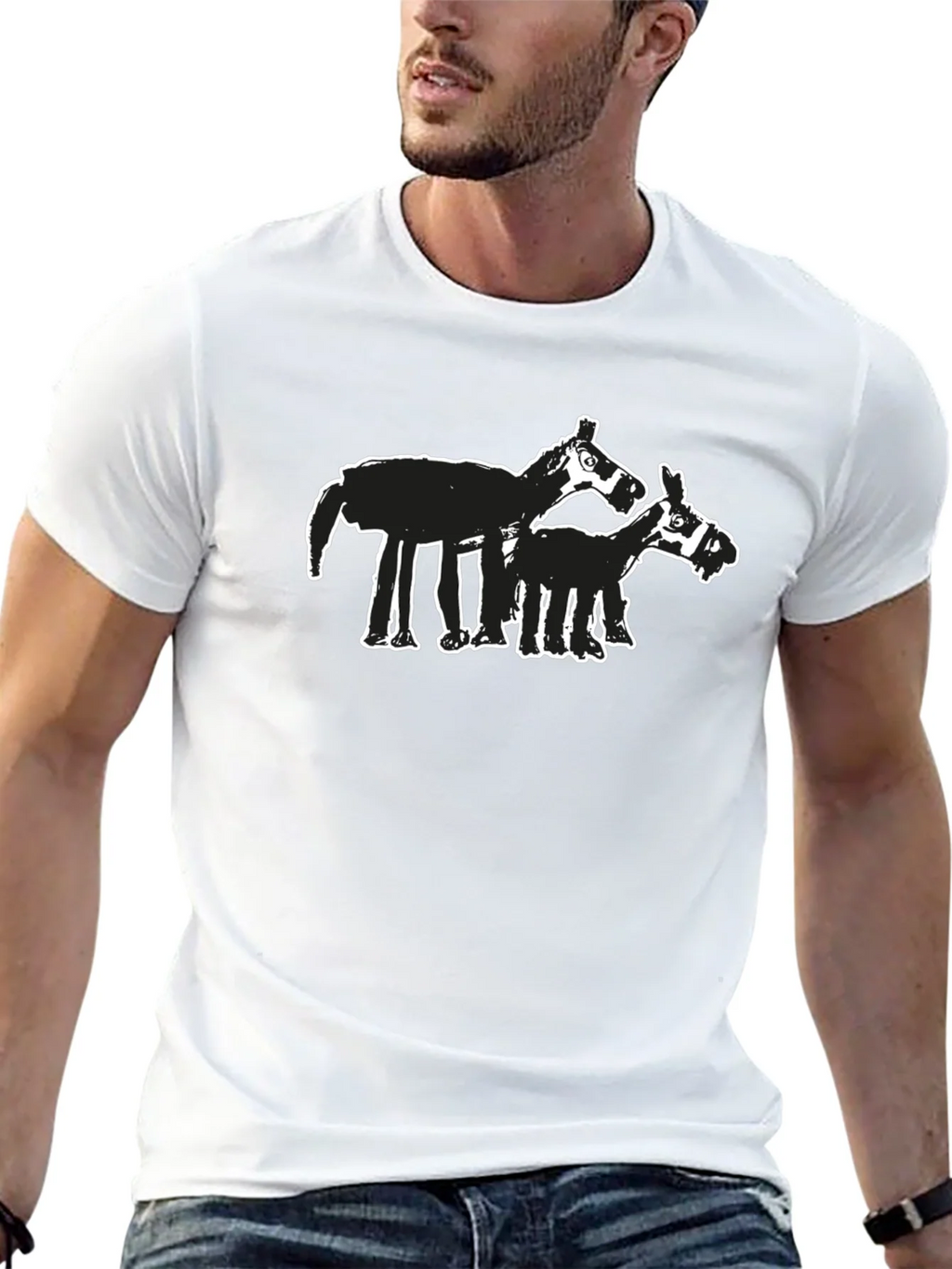 Abstract Horse Graphic Tee - Black product image 12