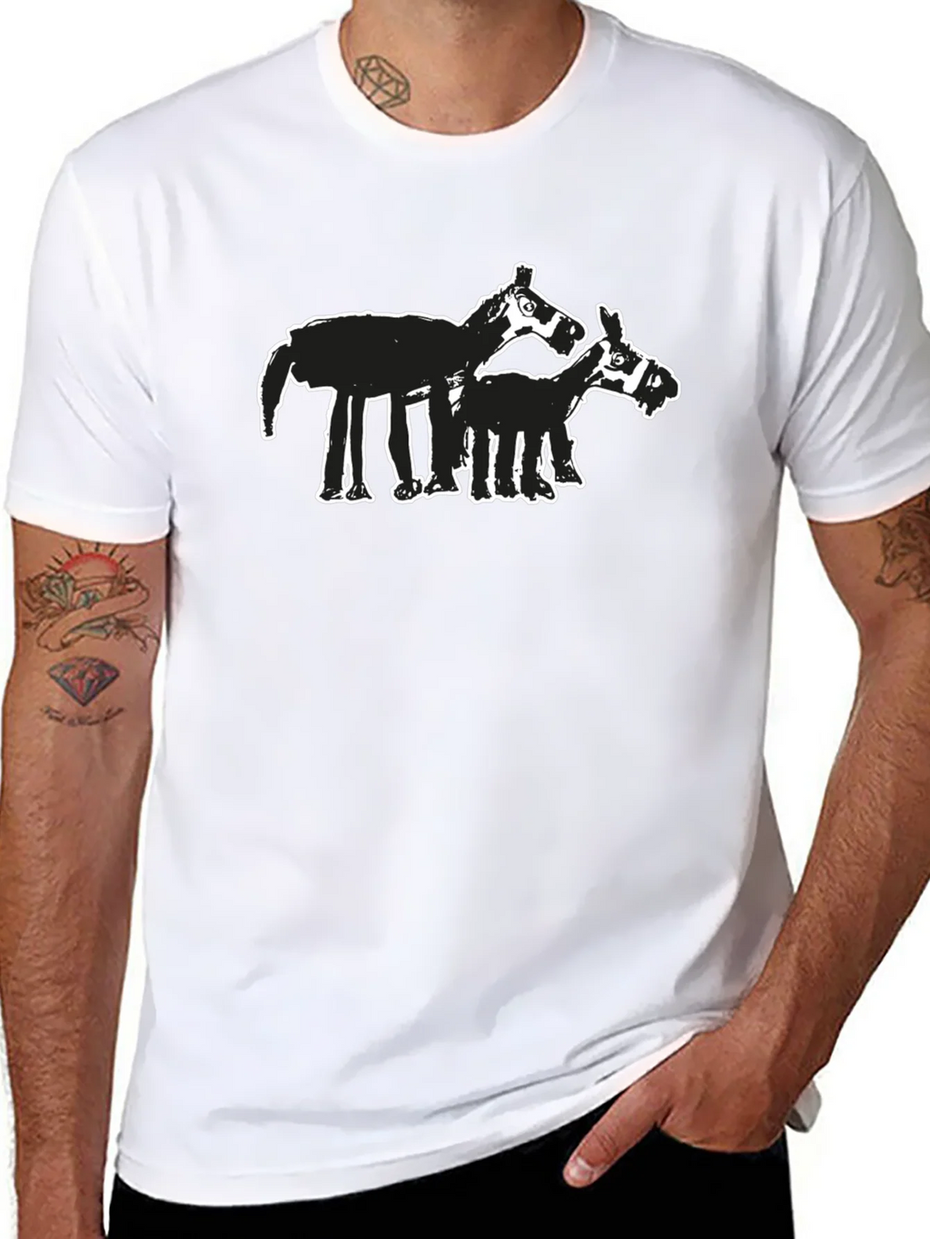 Abstract Horse Graphic Tee - Black product image 7
