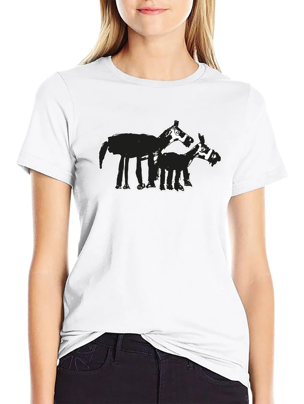 Abstract Horse Graphic Tee - Black product image 8
