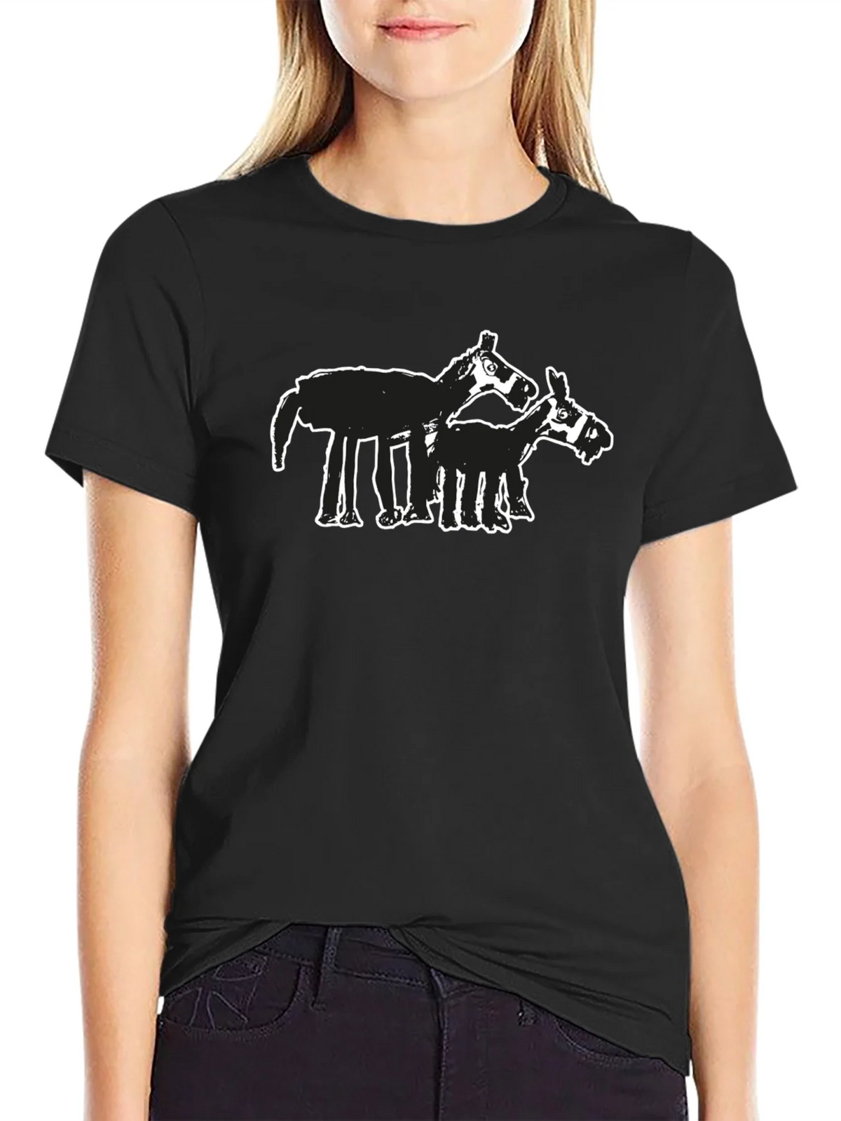 Abstract Horse Graphic Tee - Black product image 2
