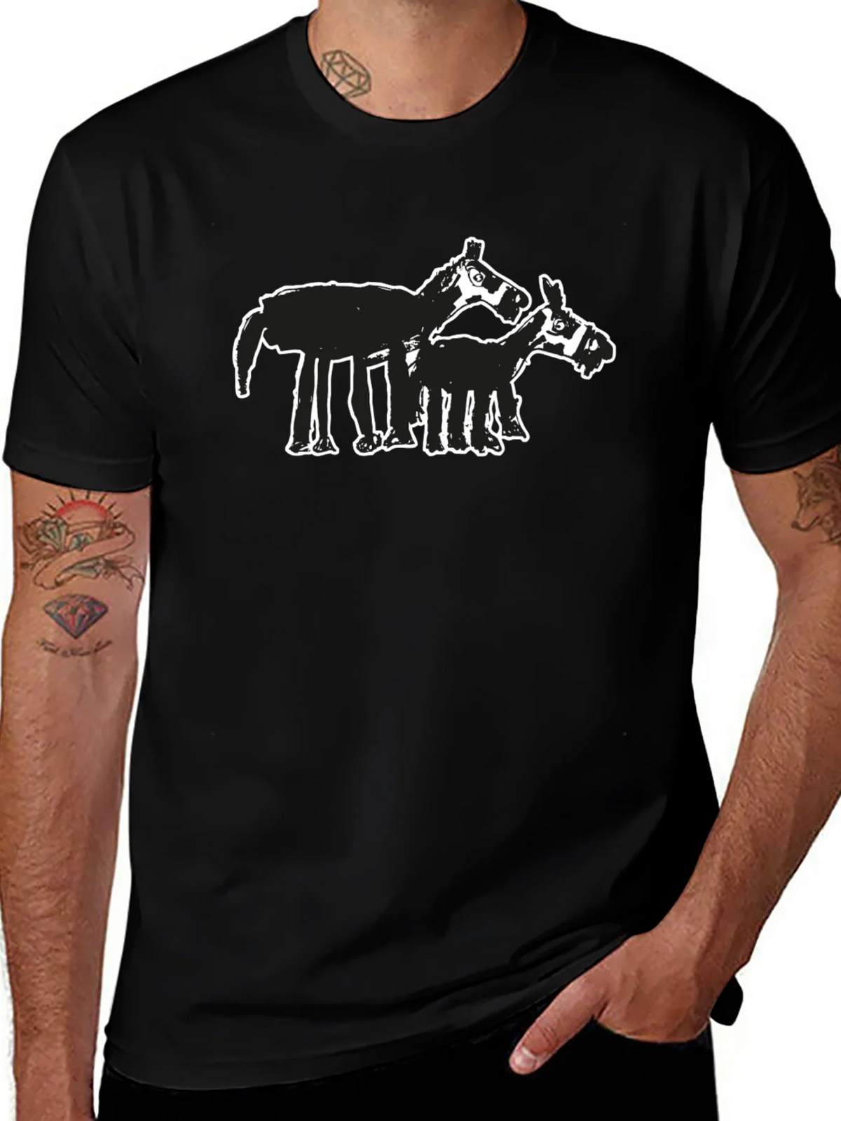 Abstract Horse Graphic Tee - Black product image 1