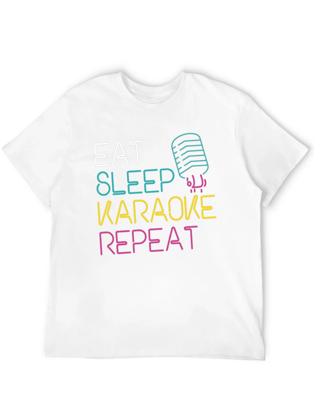 Eat Sleep Karaoke Repeat Graphic Tee product image 11