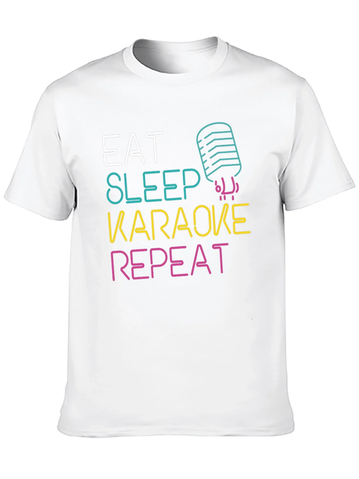 Eat Sleep Karaoke Repeat Graphic Tee product image 9