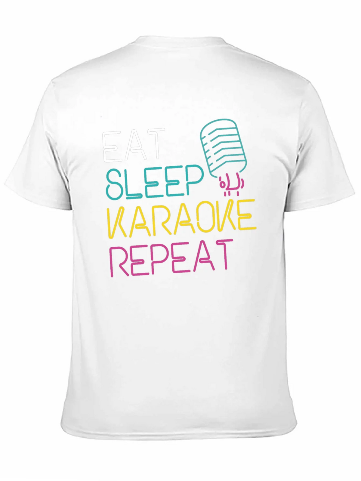 Eat Sleep Karaoke Repeat Graphic Tee product image 10