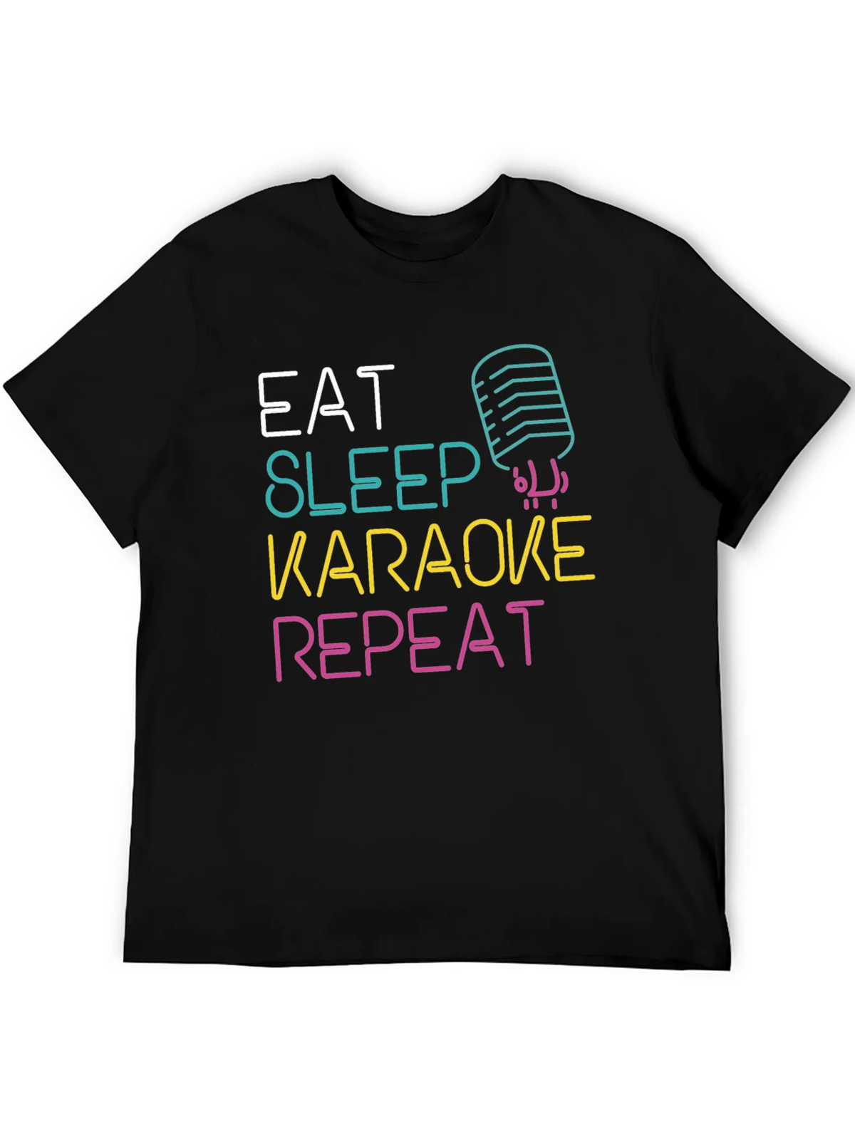 Eat Sleep Karaoke Repeat Graphic Tee product image 5
