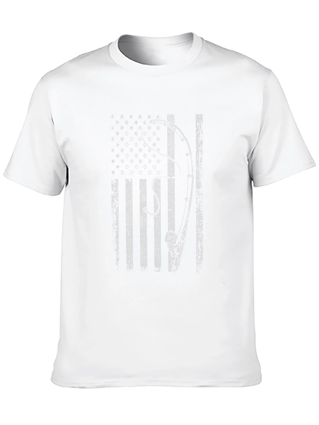 American Flag Fishing Rod T-Shirt product image 9