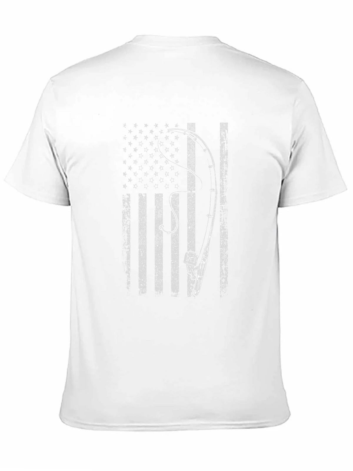American Flag Fishing Rod T-Shirt product image 10