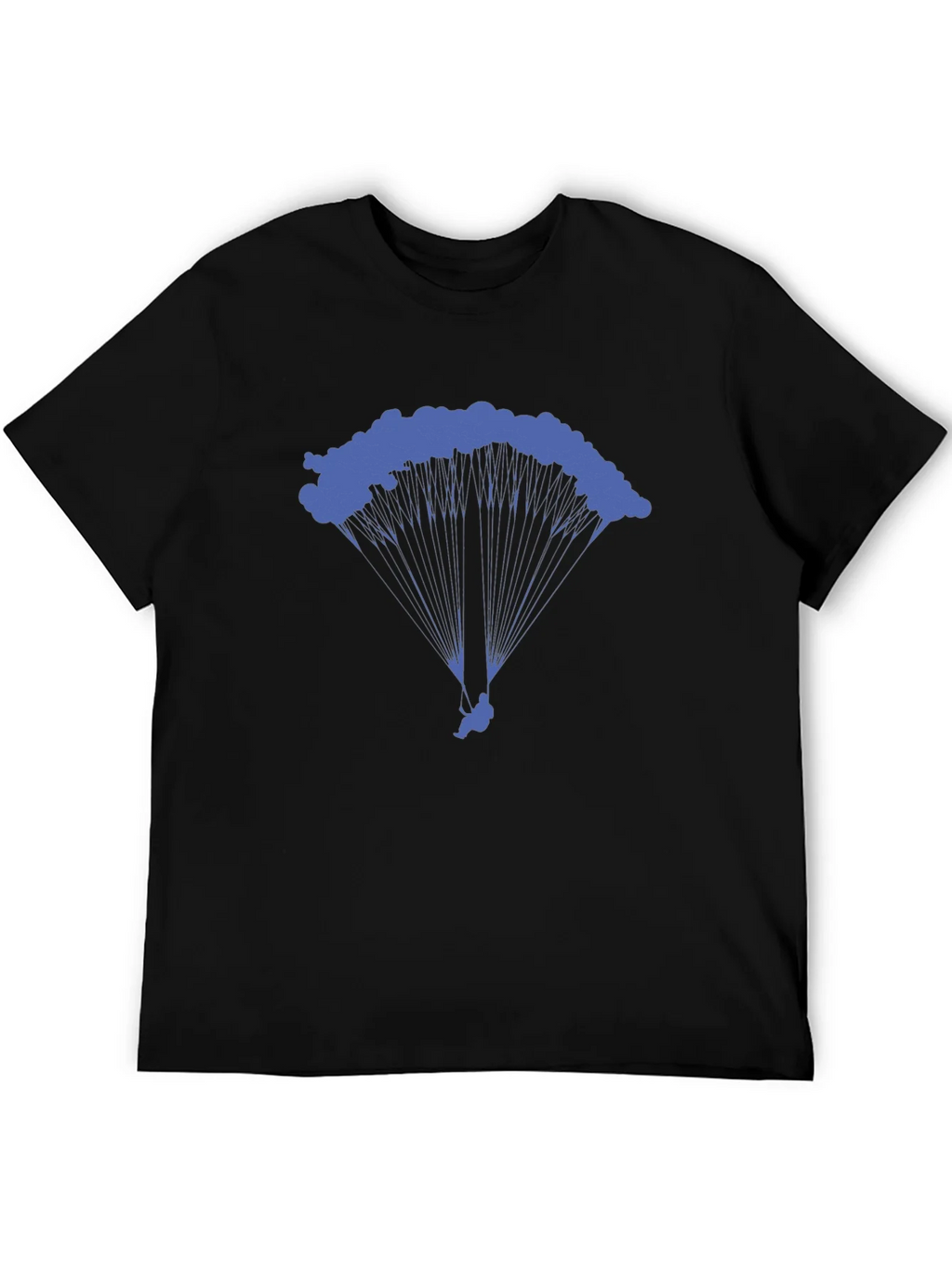 Skydiving Parachute Graphic Tee - Black Cotton T-Shirt product image 5