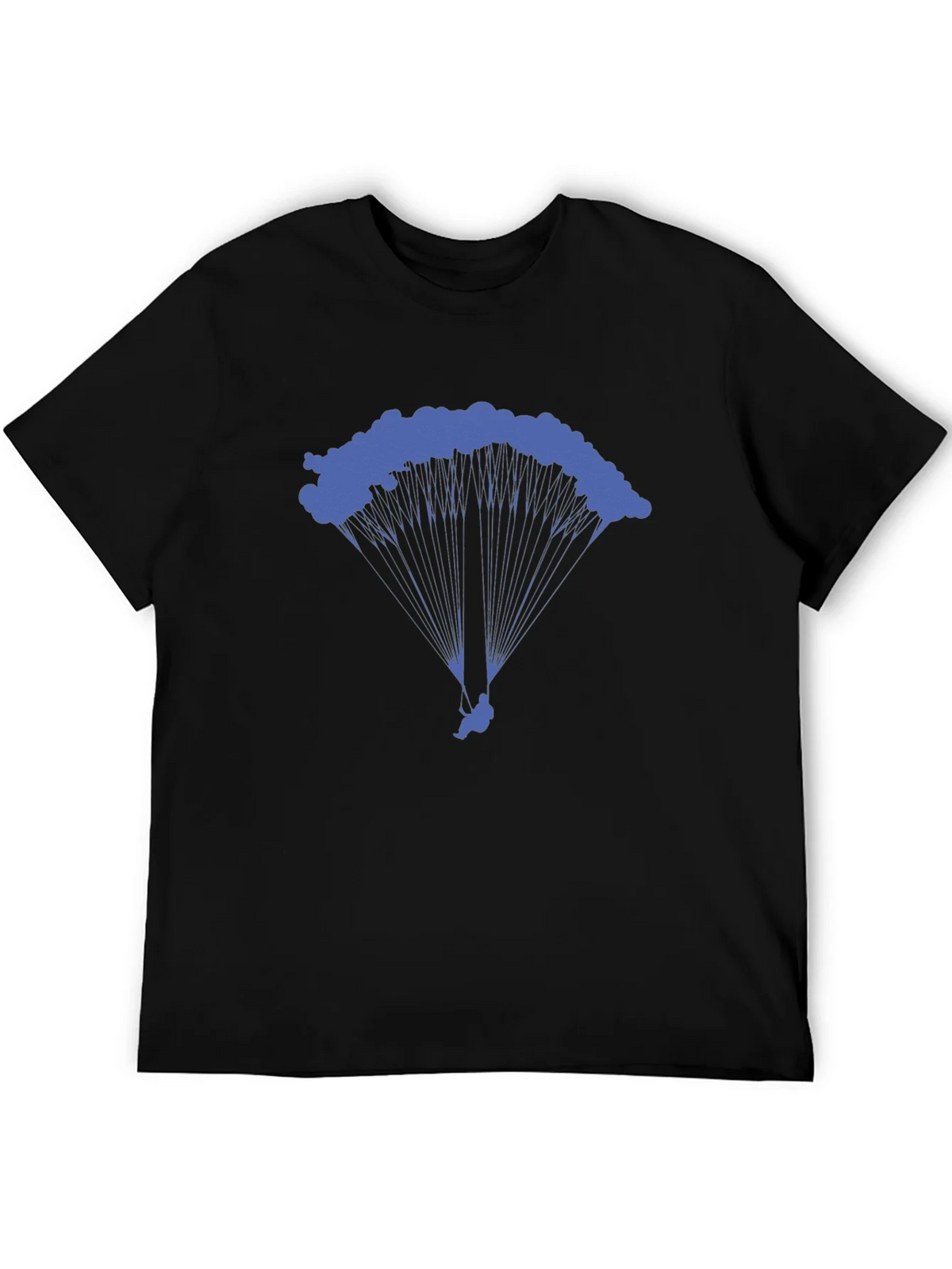 Skydiving Parachute Graphic Tee - Black Cotton T-Shirt product image 5