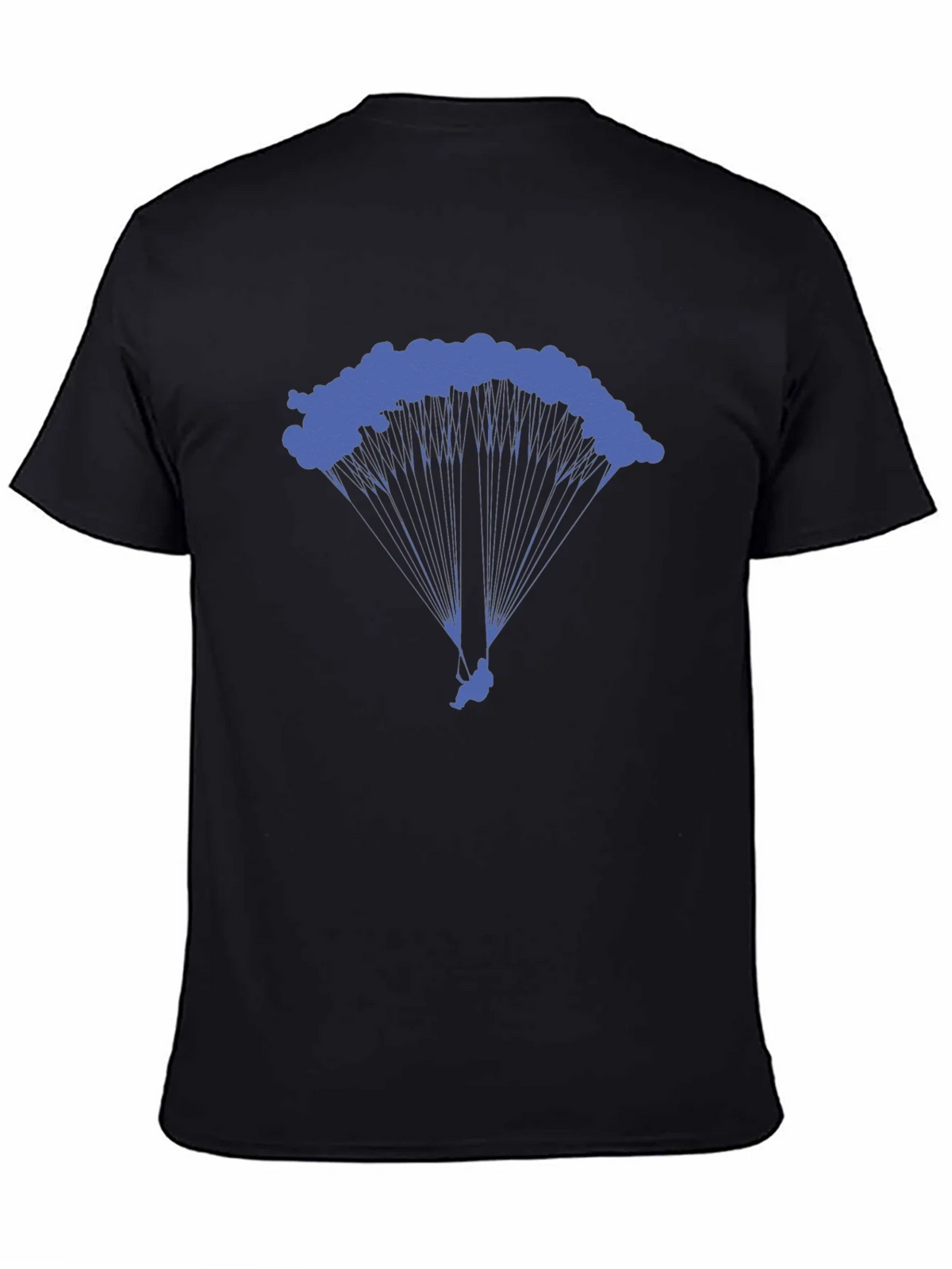 Skydiving Parachute Graphic Tee - Black Cotton T-Shirt product image 4