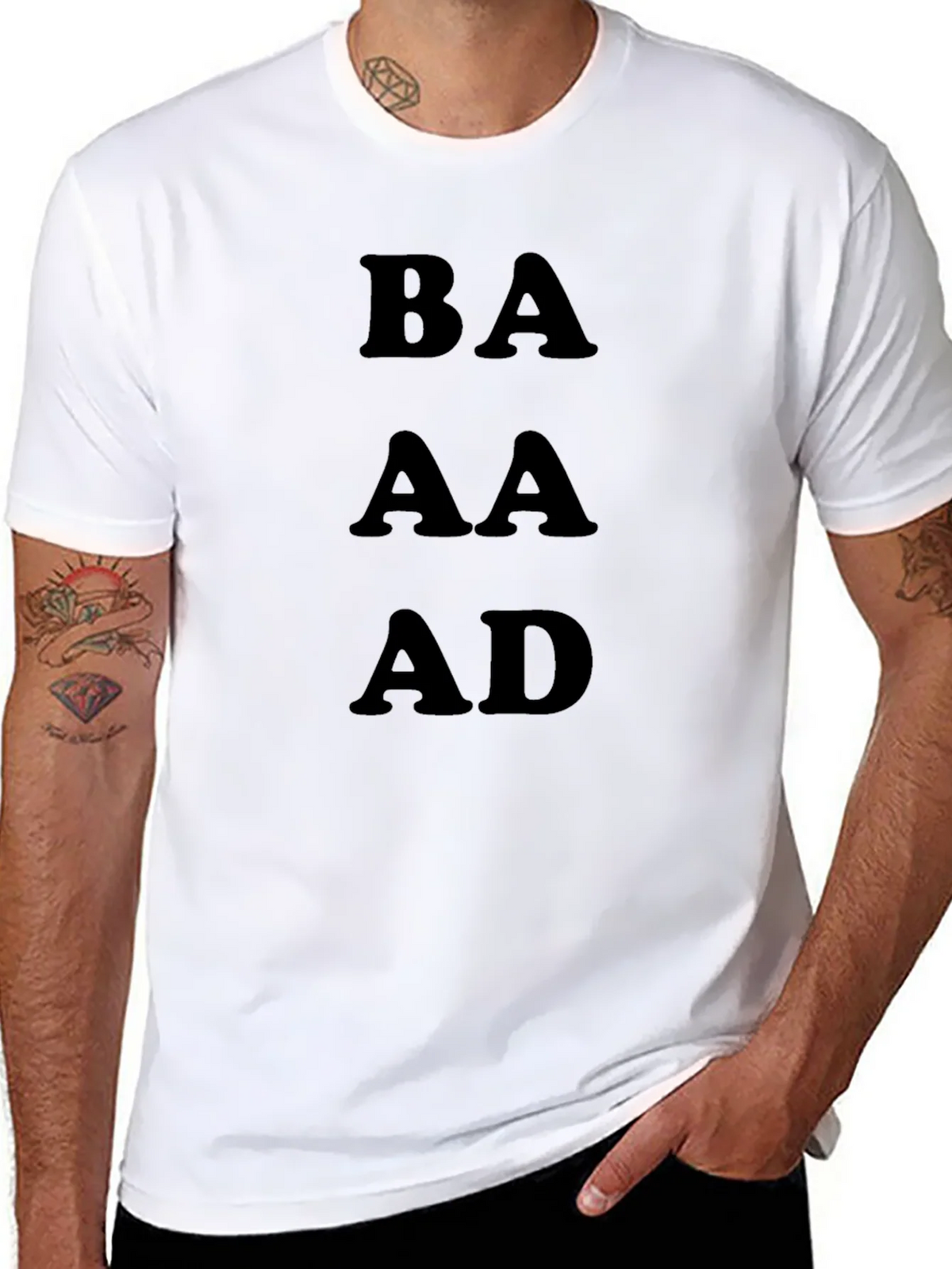 BAAAD Black Graphic Tee - Mens Casual T-Shirt product image 6