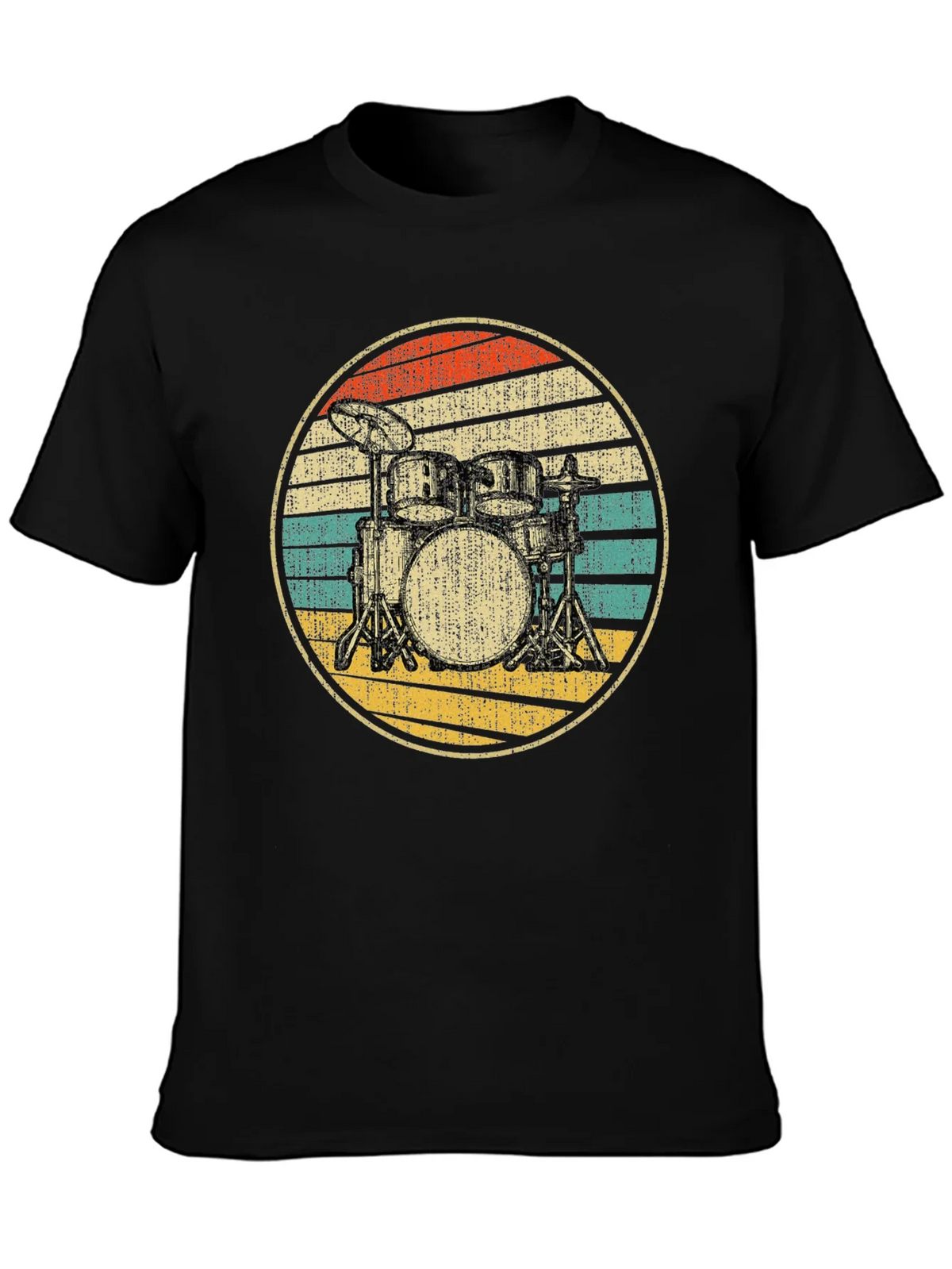Vintage Drum Set T-Shirt - Retro Musician Tee product image 2