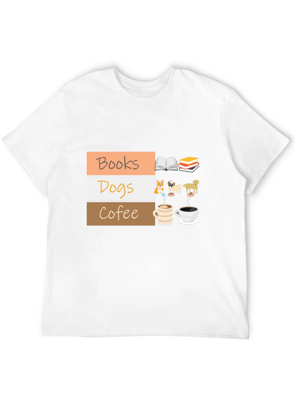 Books Dogs Coffee T-Shirt product image 6