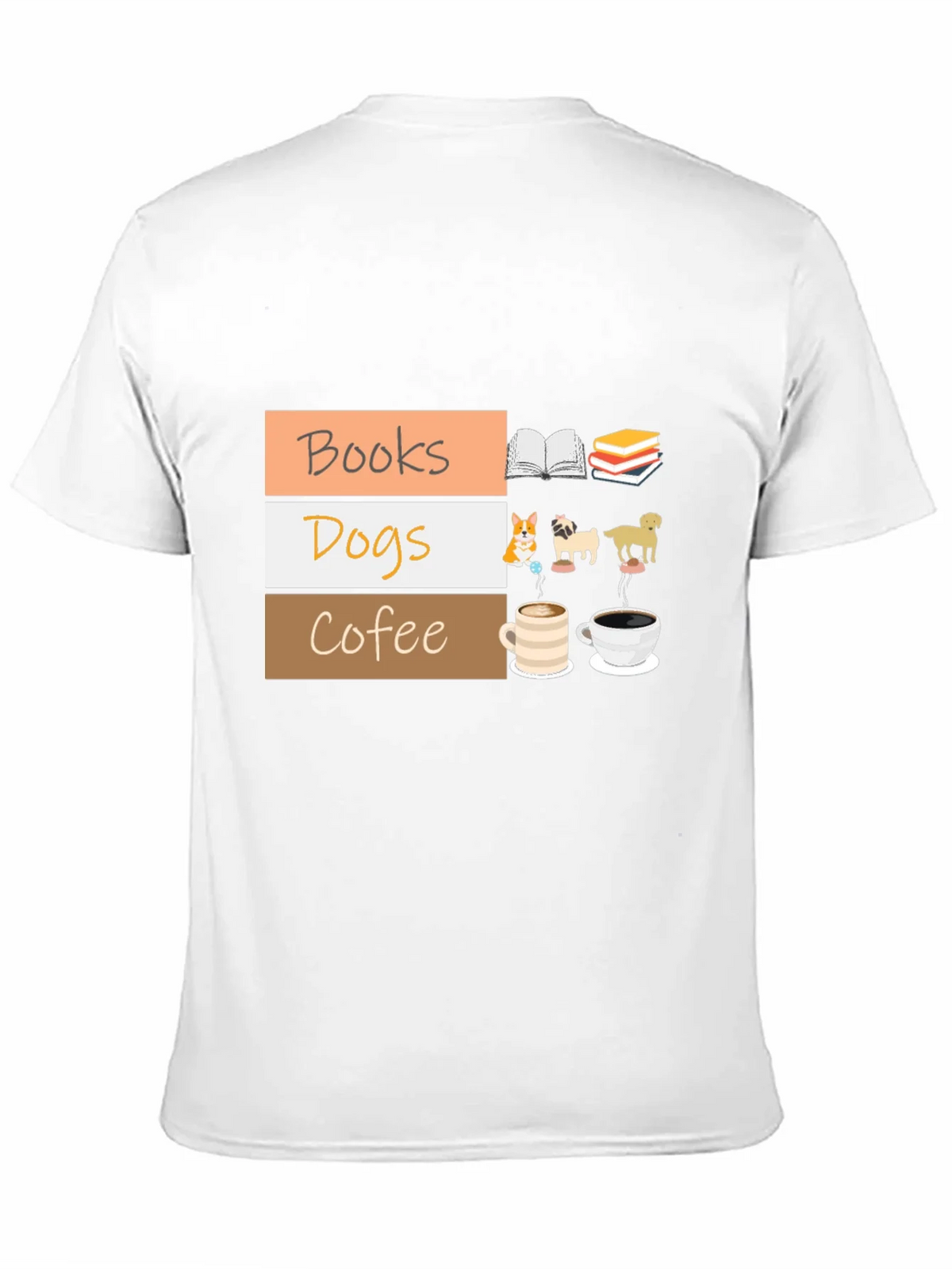 Books Dogs Coffee T-Shirt product image 5
