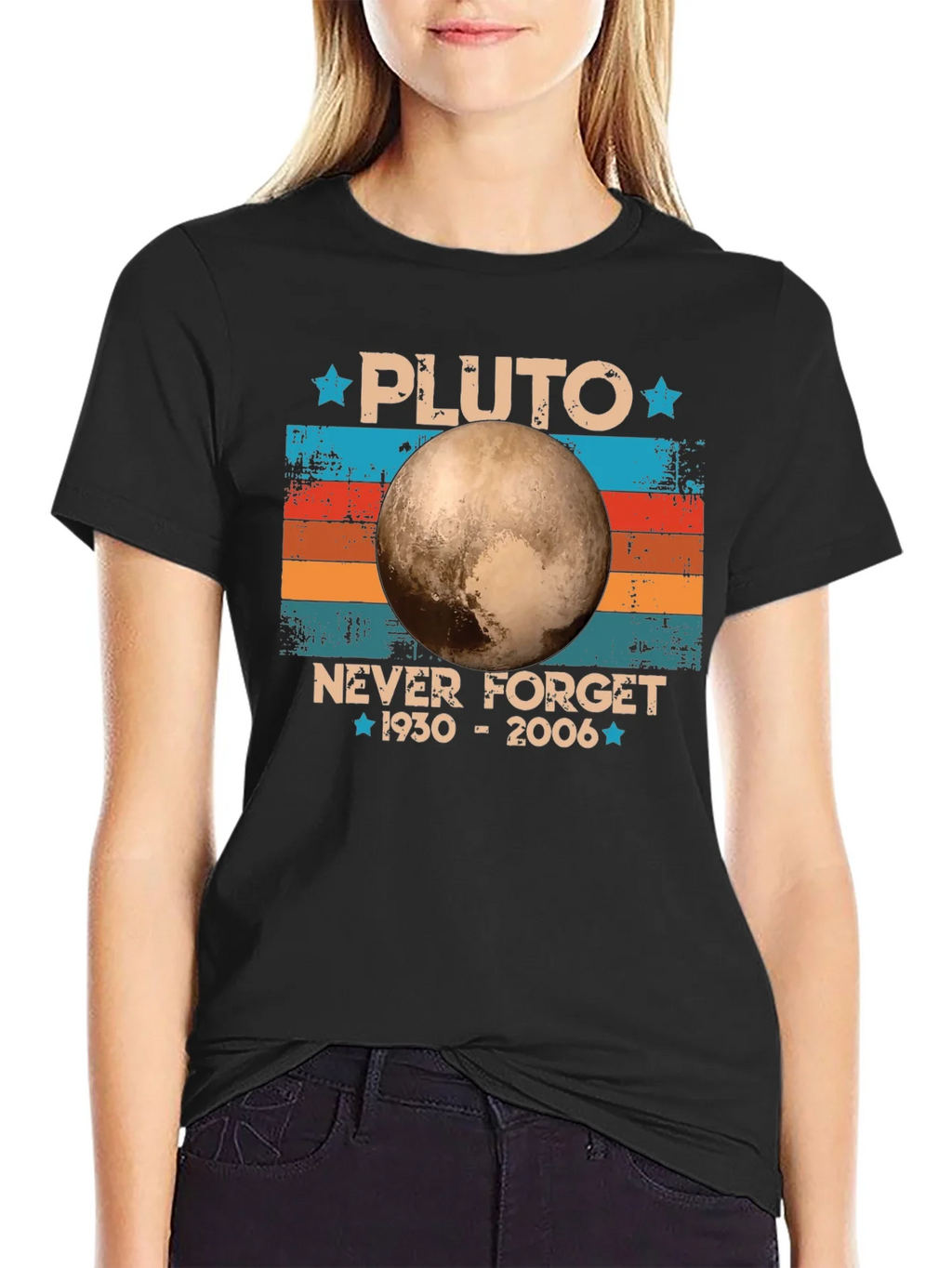 Pluto Never Forget Retro T-Shirt product image 2