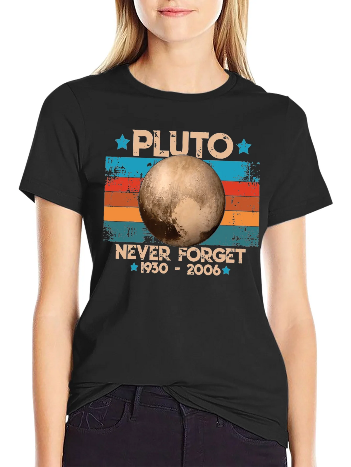 Pluto Never Forget Retro T-Shirt product image 2