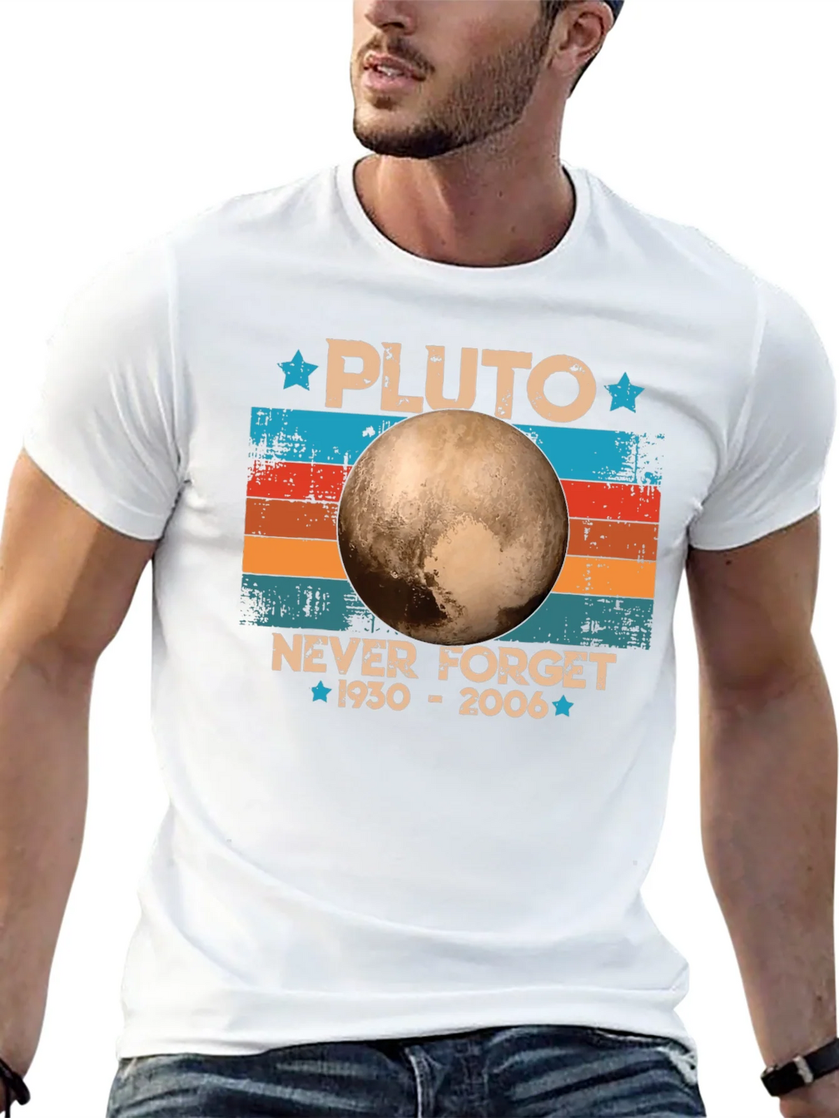 Pluto Never Forget Retro T-Shirt product image 12