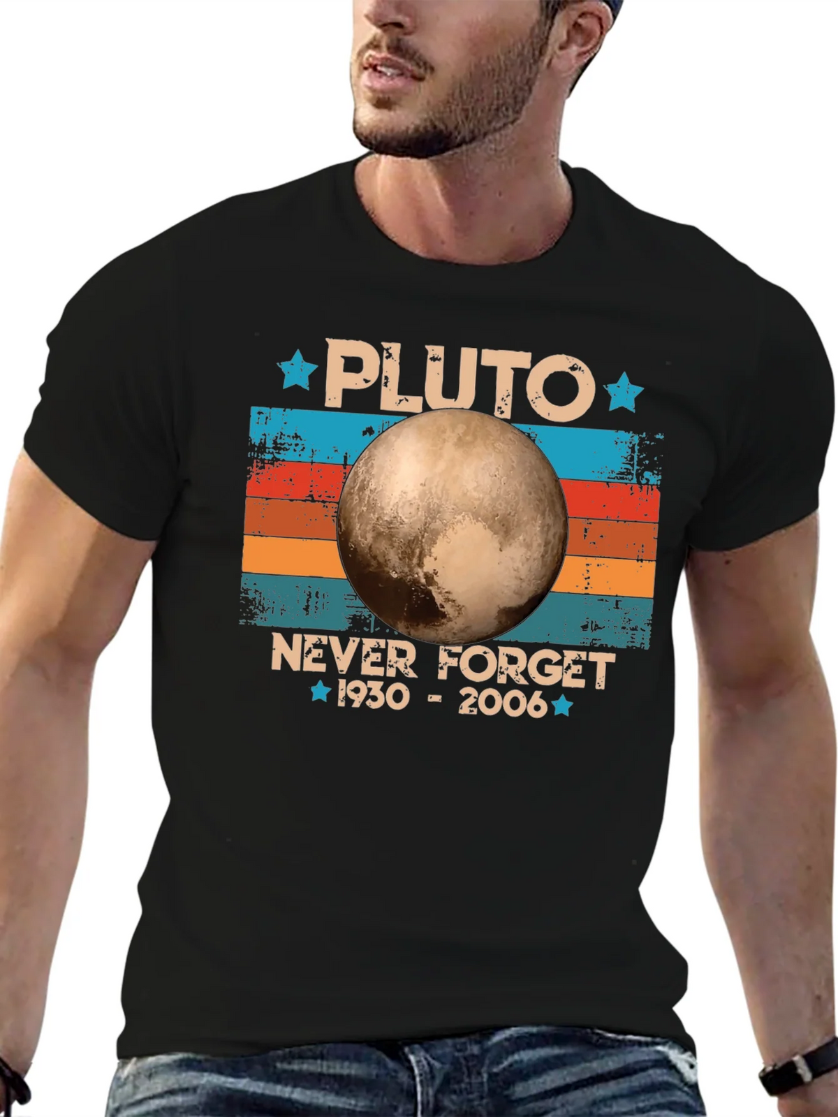 Pluto Never Forget Retro T-Shirt product image 6