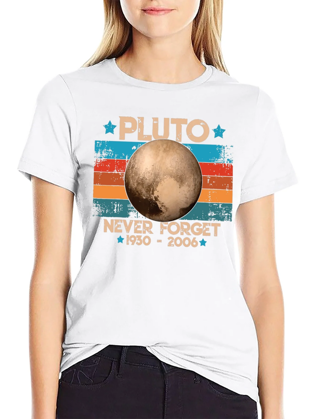 Pluto Never Forget Retro T-Shirt product image 8