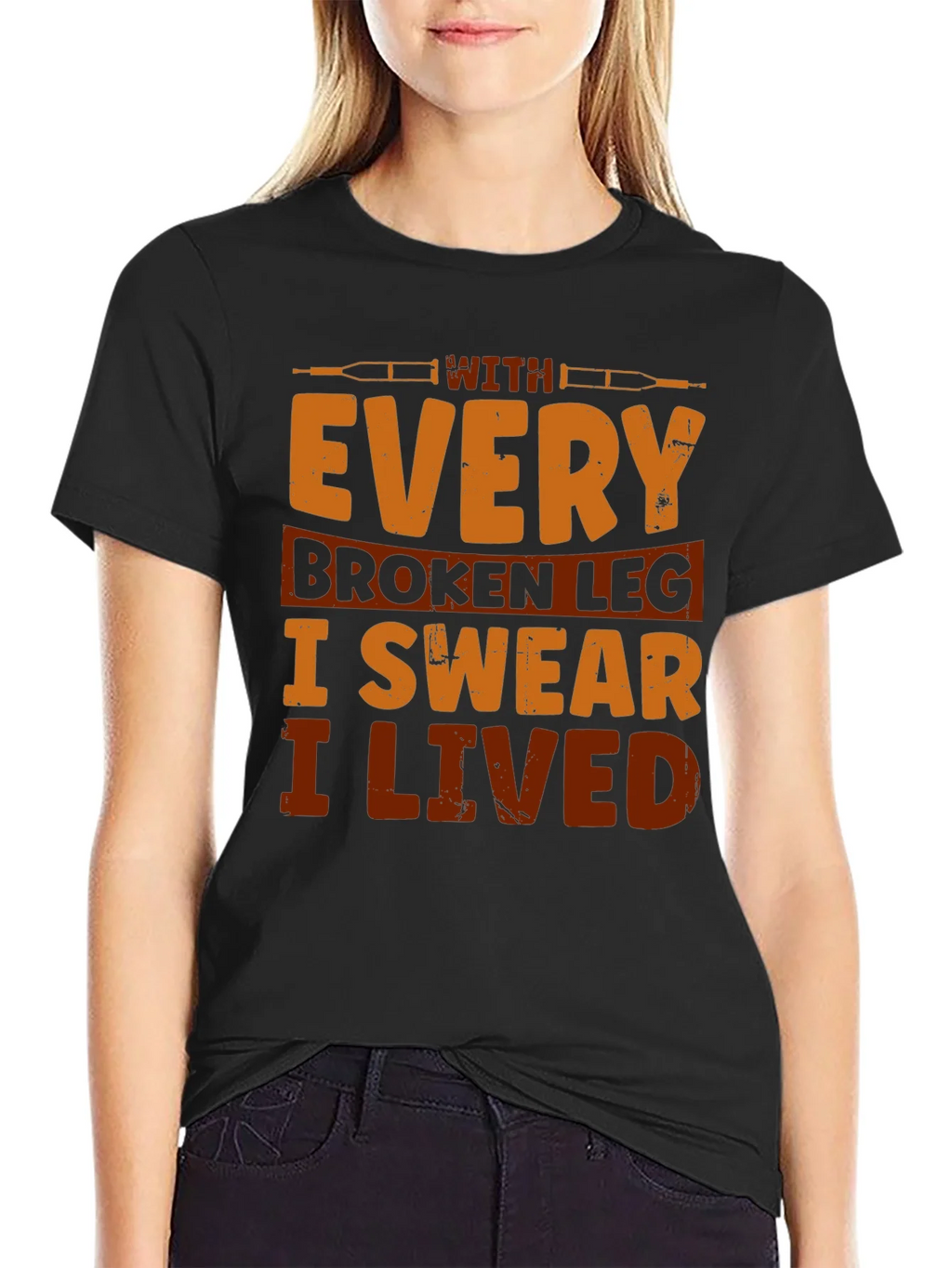 Broken Leg Humor T-Shirt product image 2