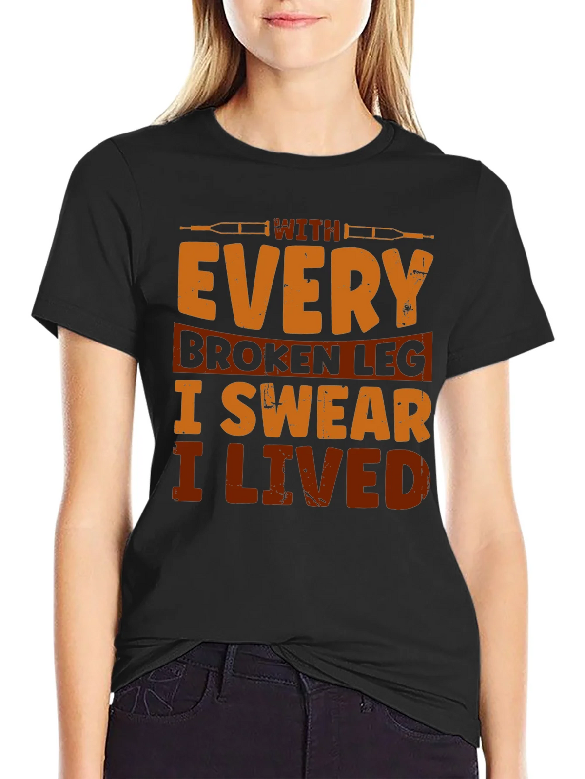 Broken Leg Humor T-Shirt product image 2