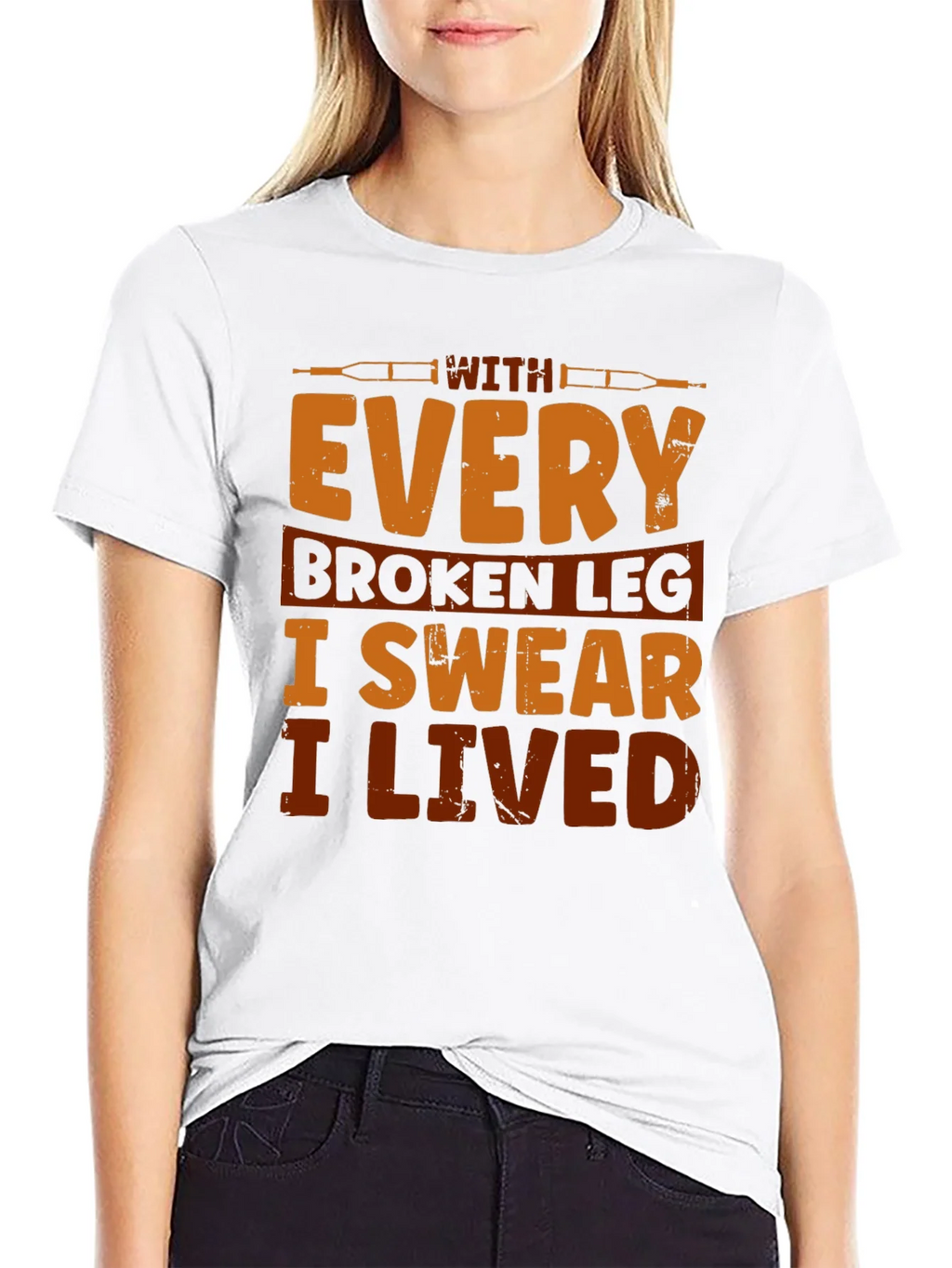 Broken Leg Humor T-Shirt product image 8