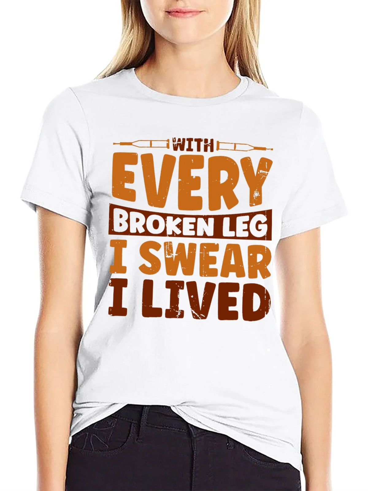 Broken Leg Humor T-Shirt product image 8