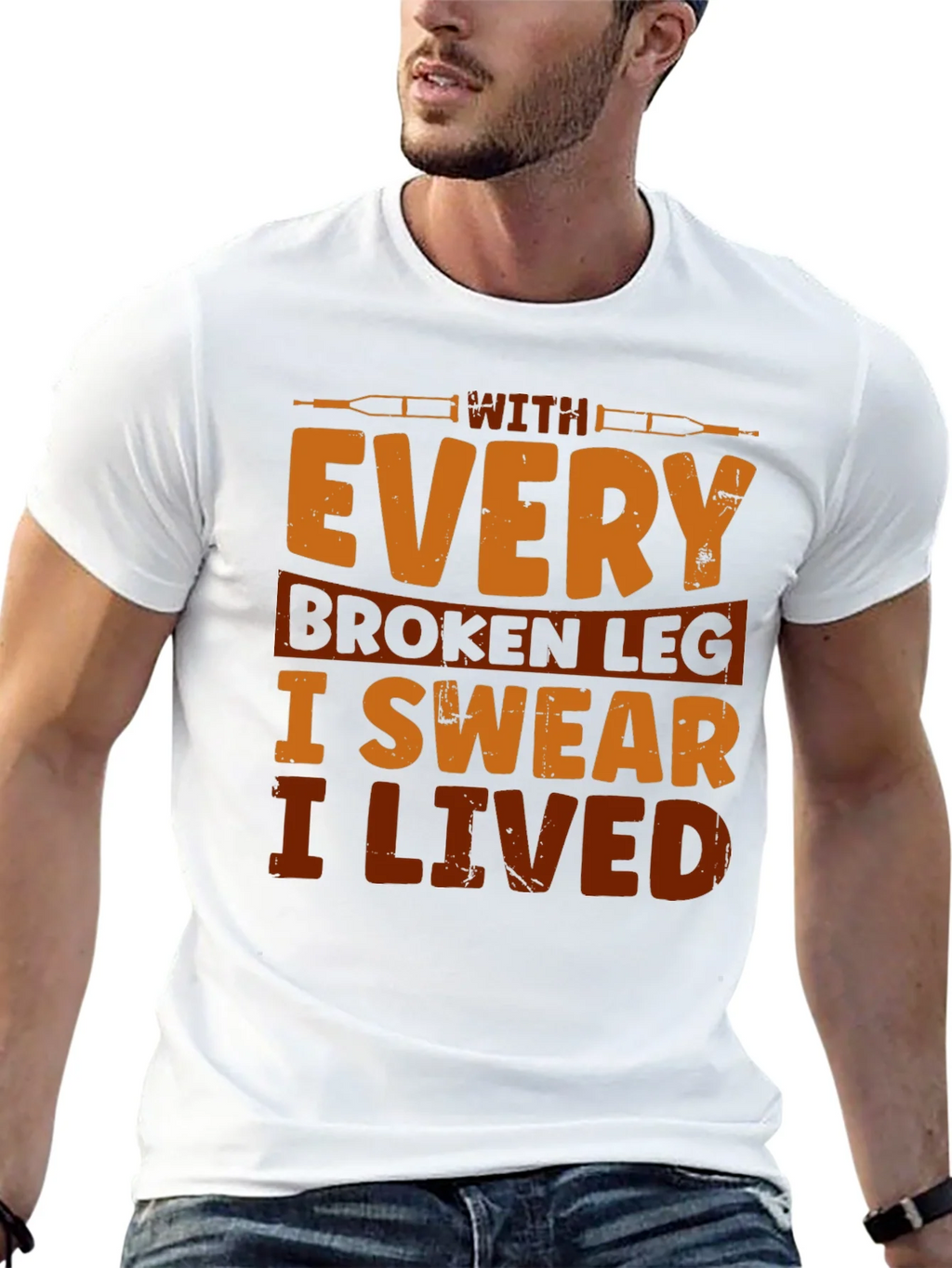 Broken Leg Humor T-Shirt product image 12