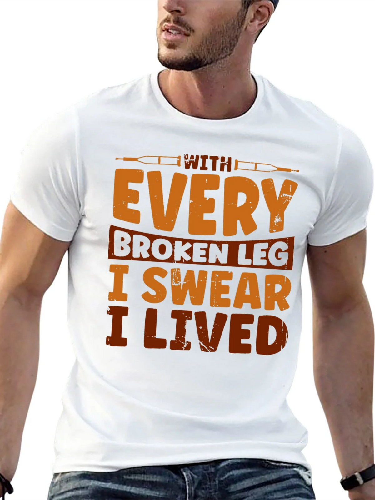 Broken Leg Humor T-Shirt product image 12