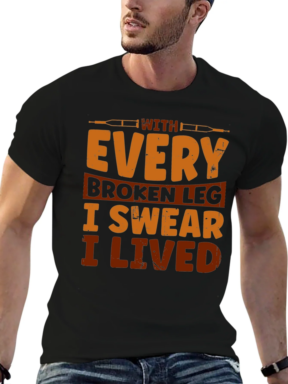 Broken Leg Humor T-Shirt product image 6